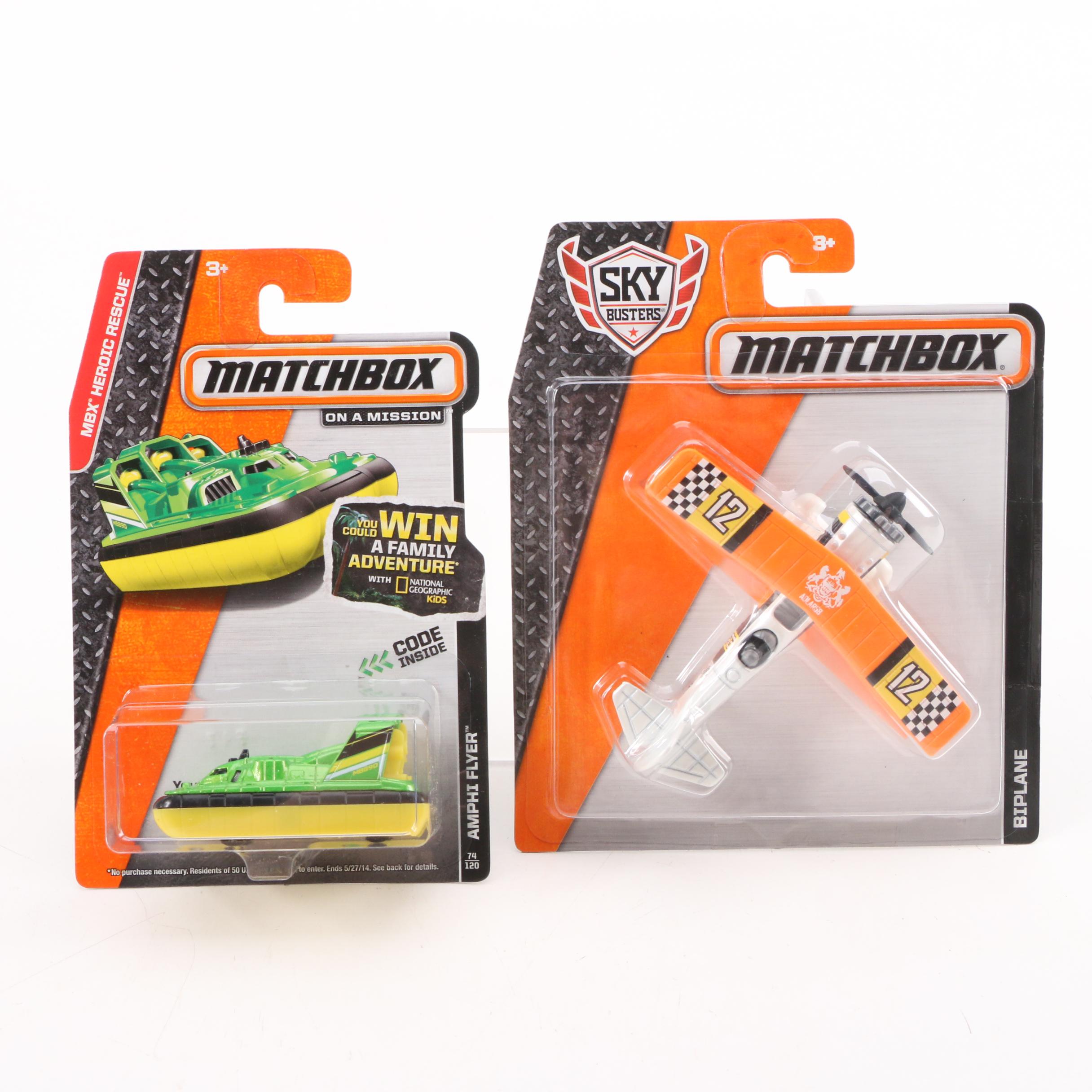Mattel Matchbox MBX Diecast Cars, Sky Busters Planes