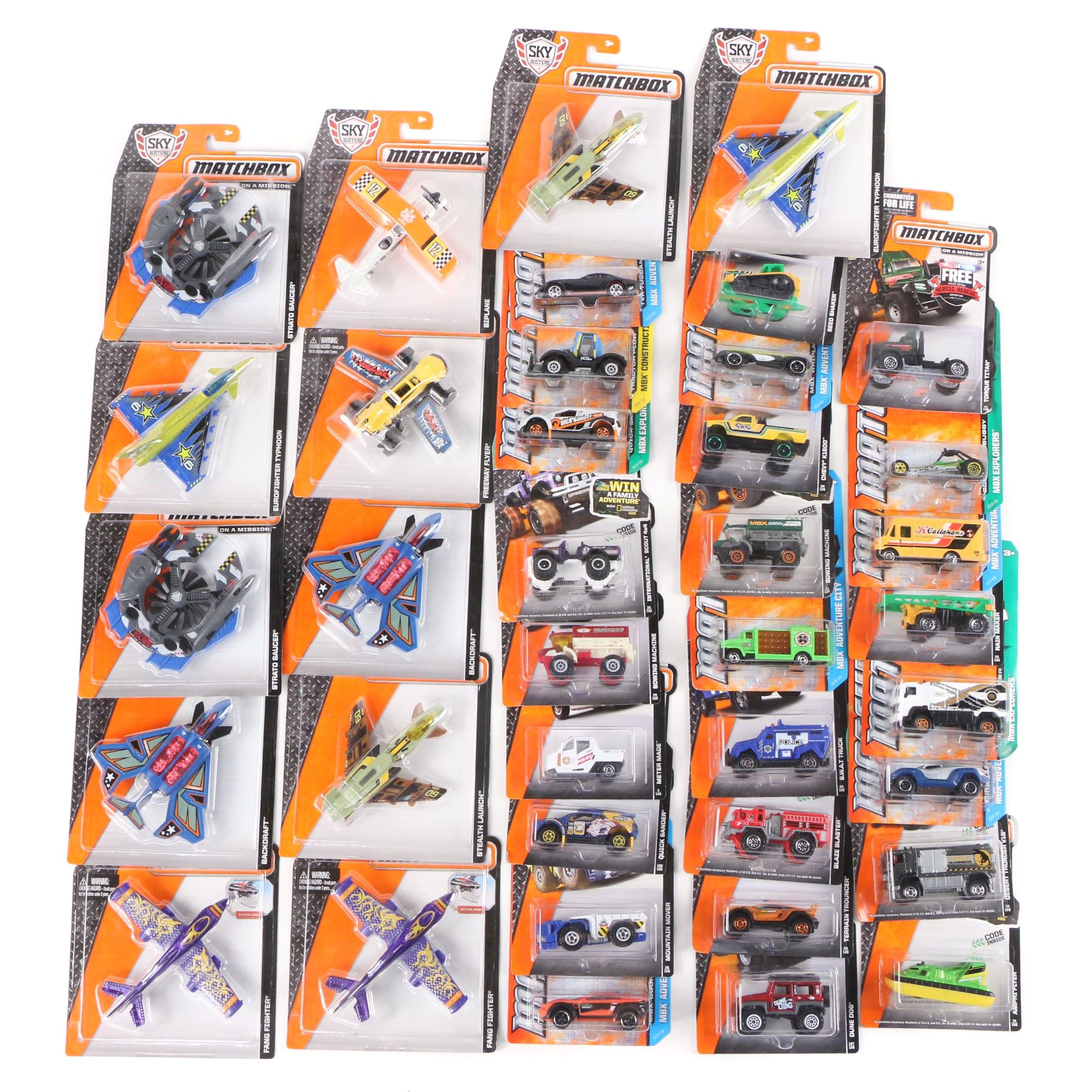 Mattel Matchbox MBX Diecast Cars, Sky Busters Planes