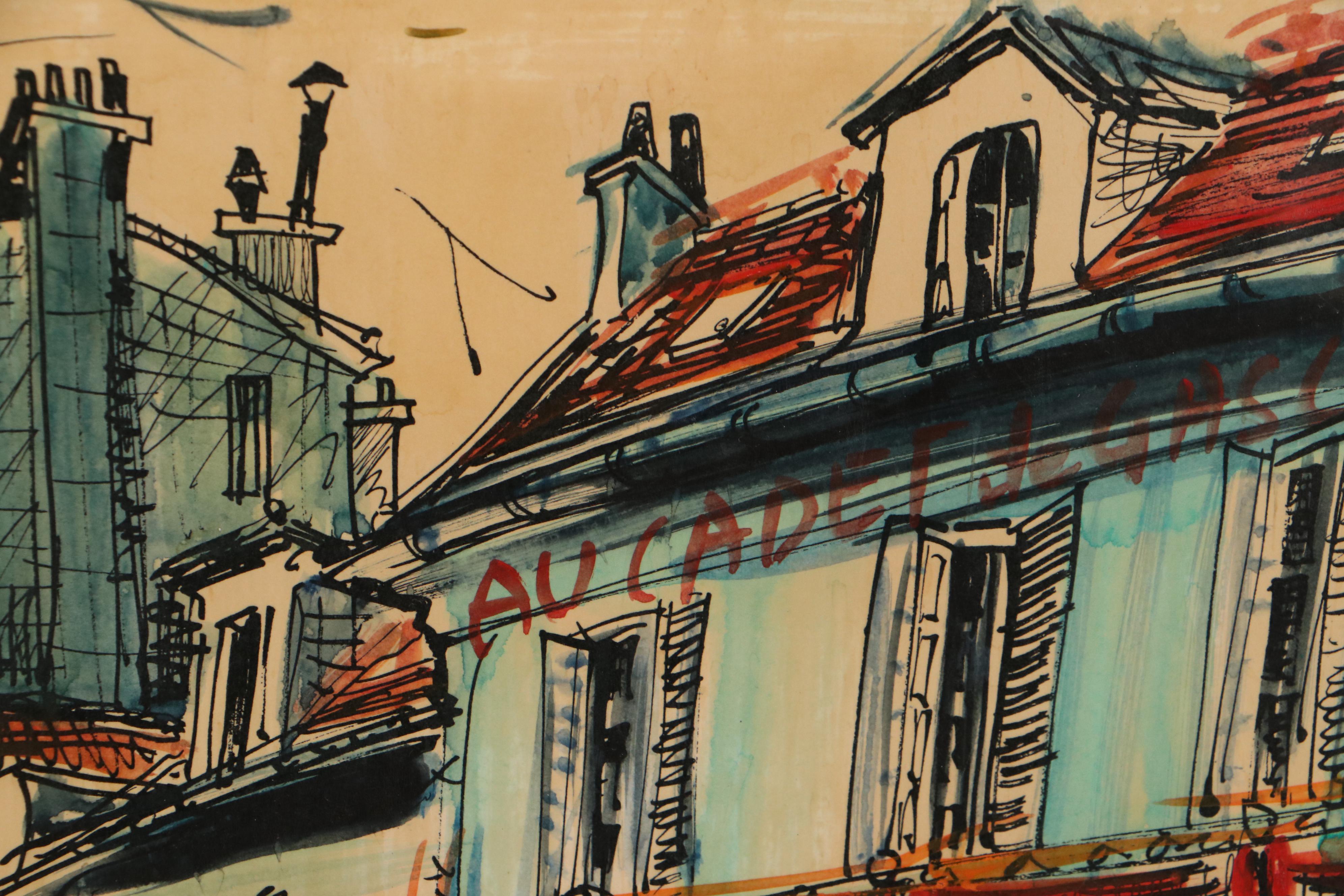 Hand-Colored Lithograph of Au Cadet de Gascogne, Late 20th Century