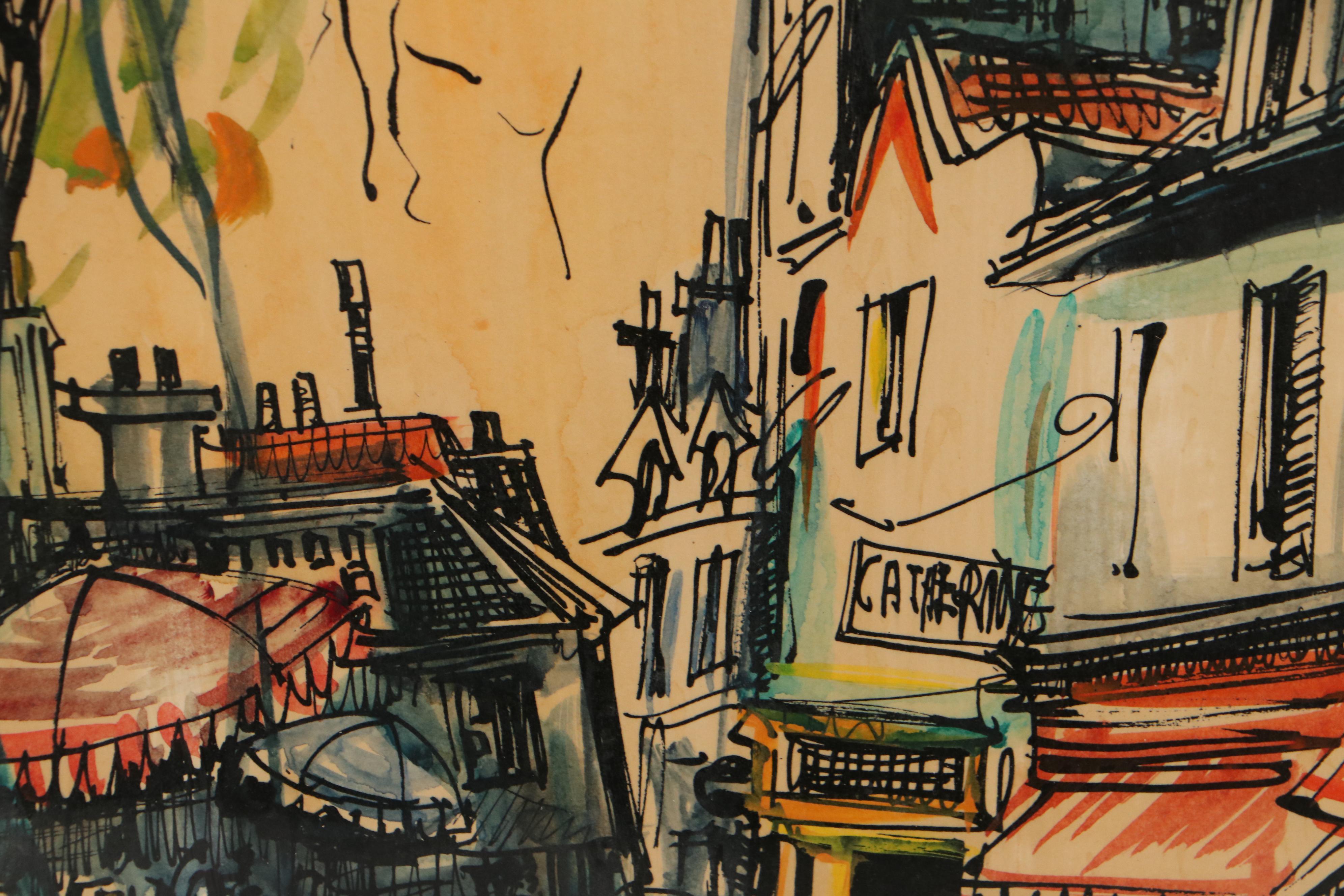 Hand-Colored Lithograph of Au Cadet de Gascogne, Late 20th Century