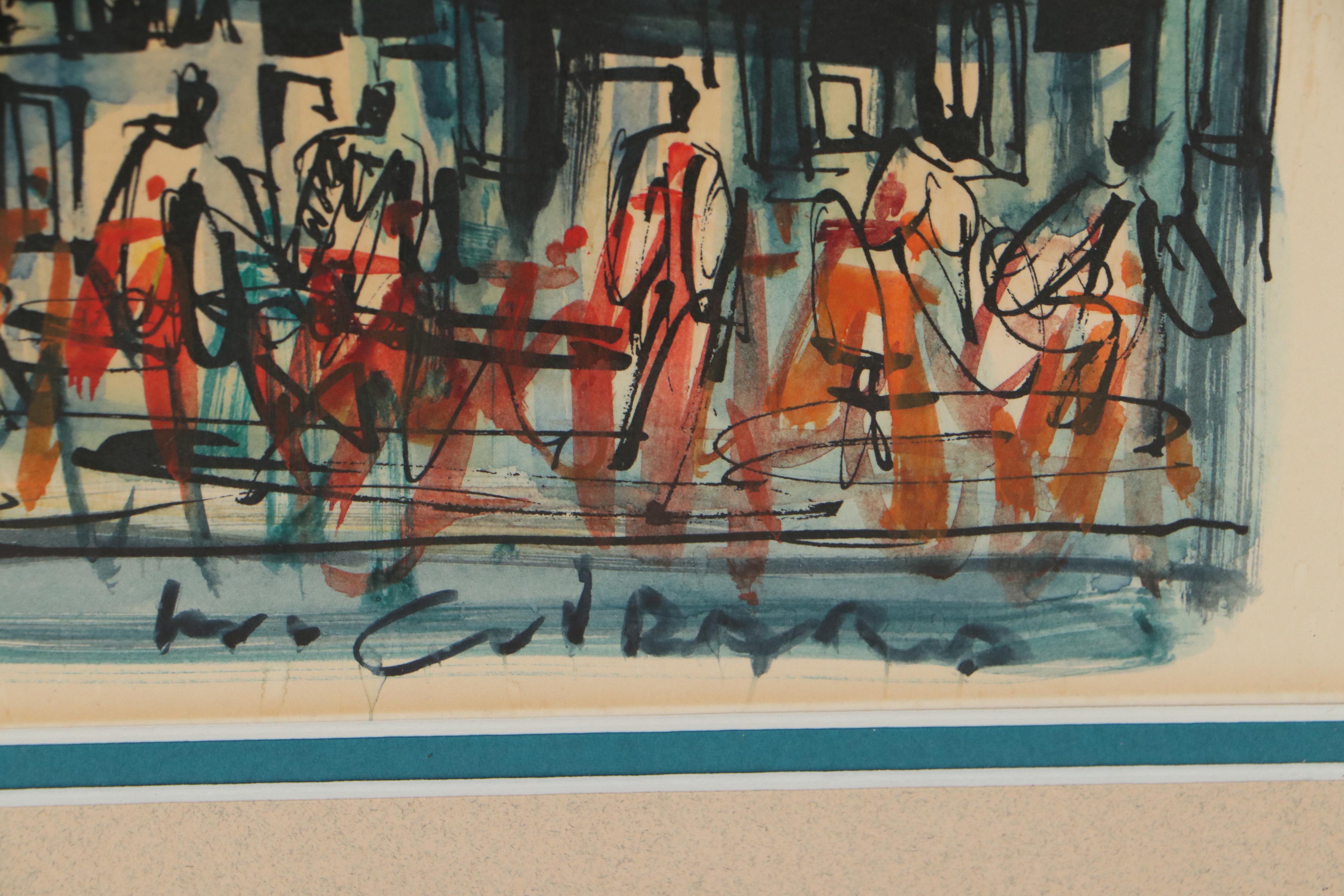 Hand-Colored Lithograph of Au Cadet de Gascogne, Late 20th Century