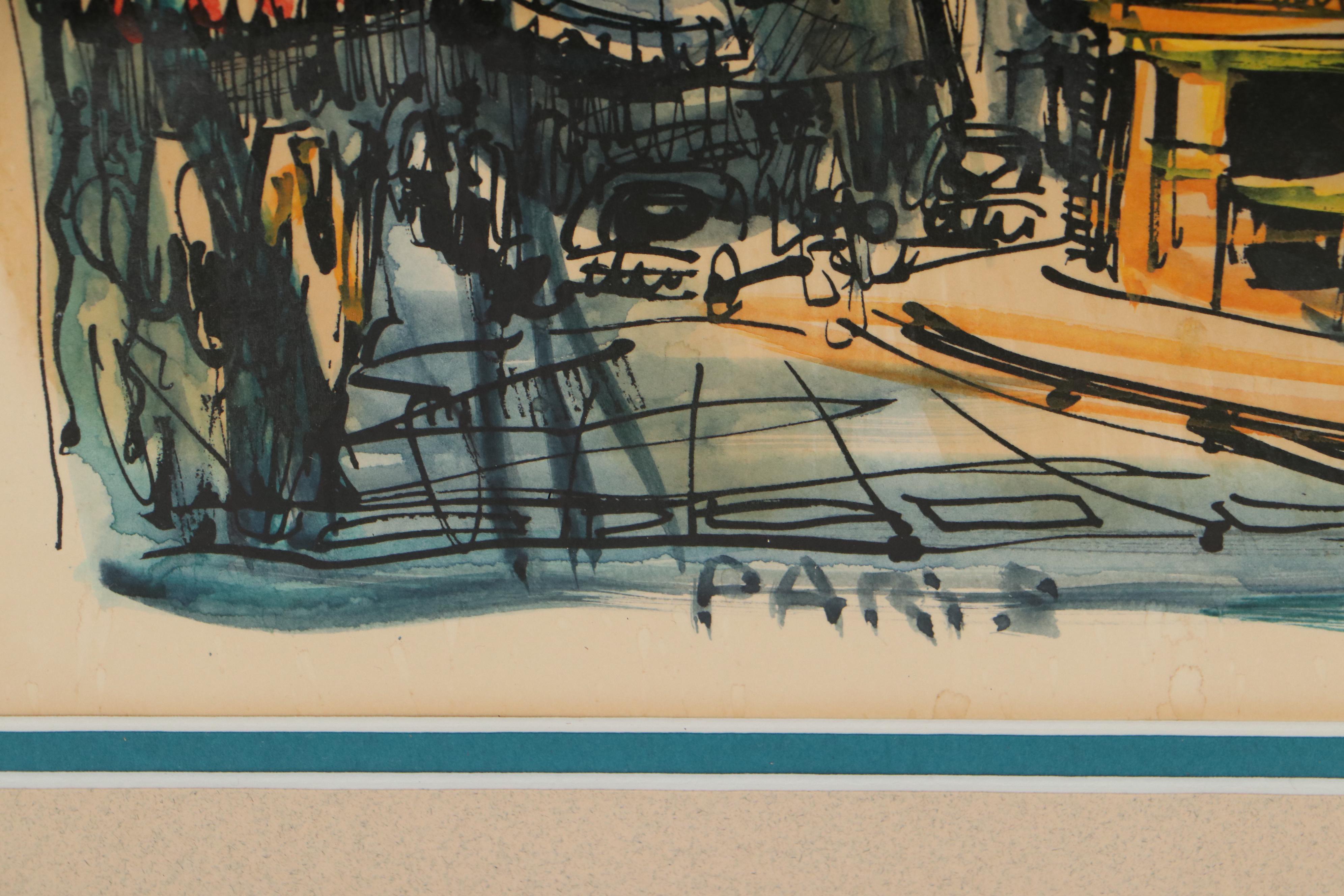 Hand-Colored Lithograph of Au Cadet de Gascogne, Late 20th Century