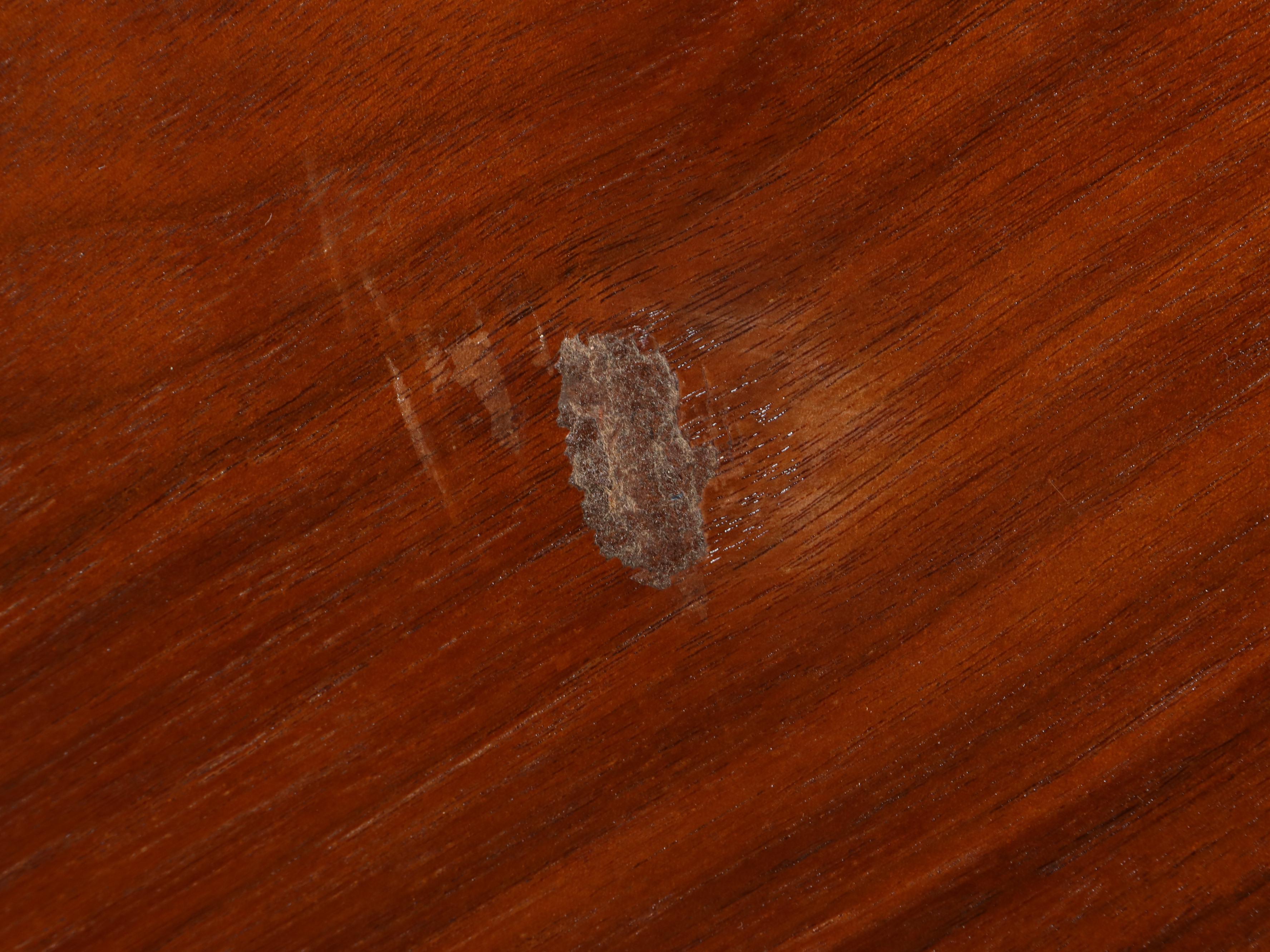 Modernist Style Walnut and White Powder-Coated Metal "Tulip" Dining Table