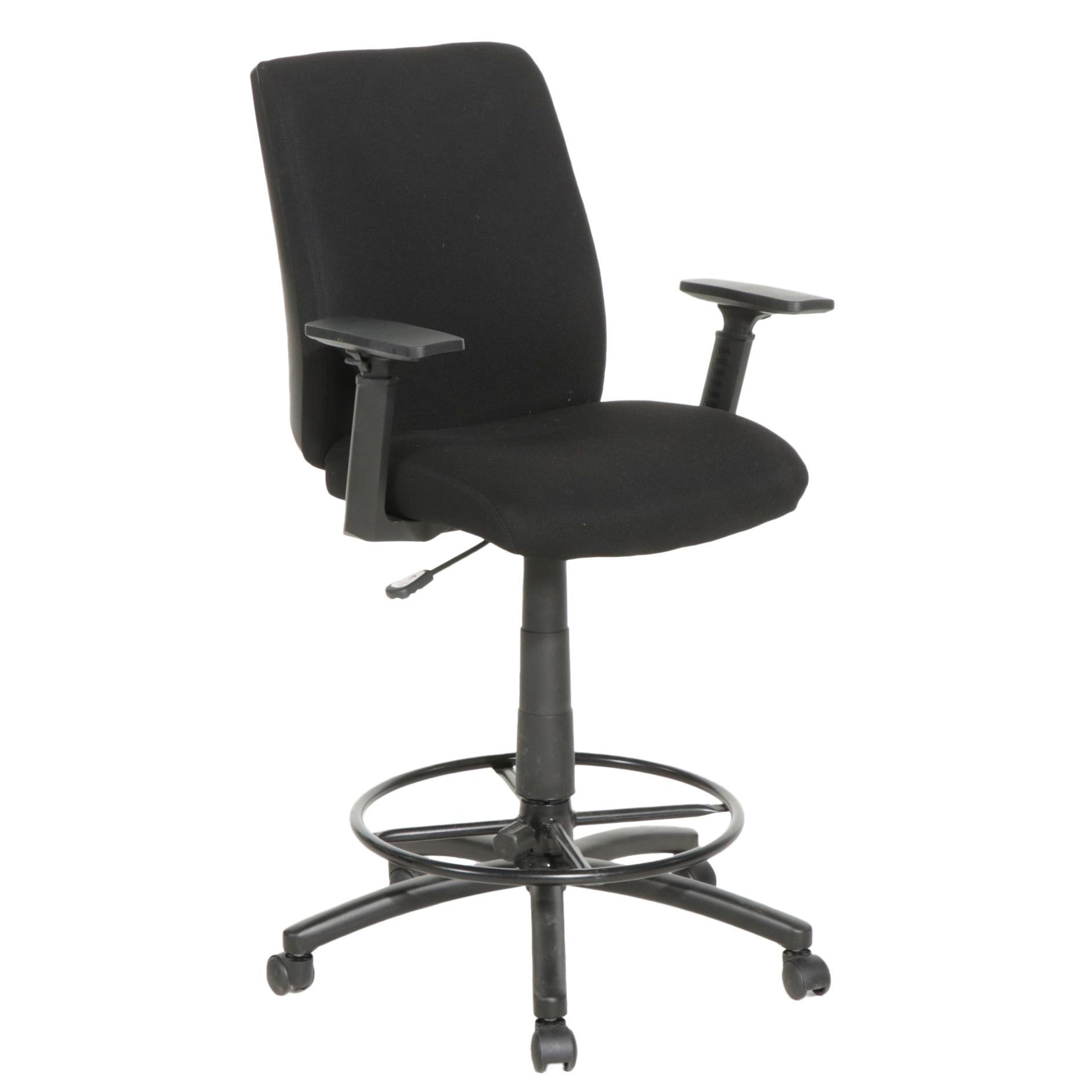 Staples "Parsall" Adjustable-Height Fabric Upholstered Stool