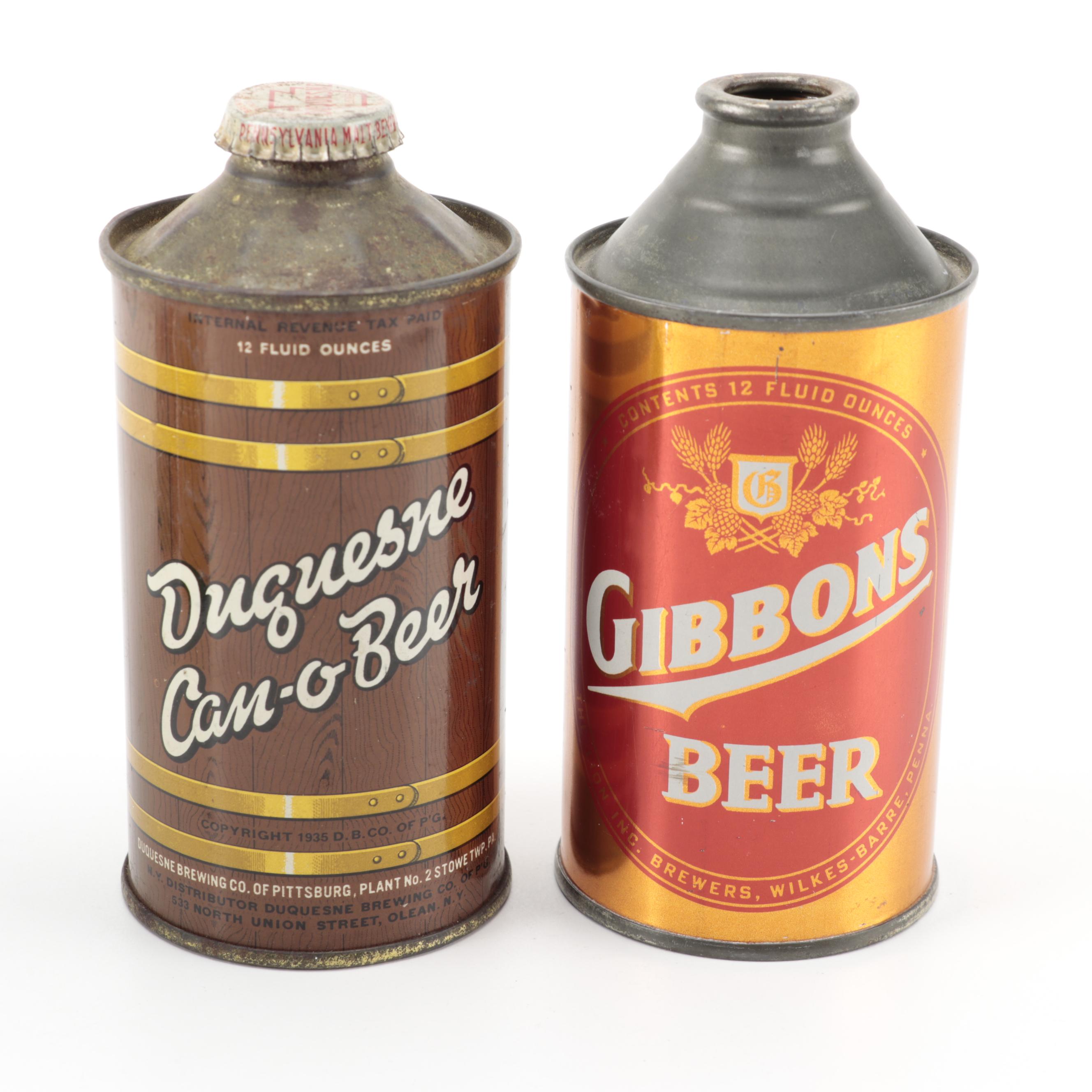 Schmidt's, Rolling Rock and Other Cone Top Beer Cans