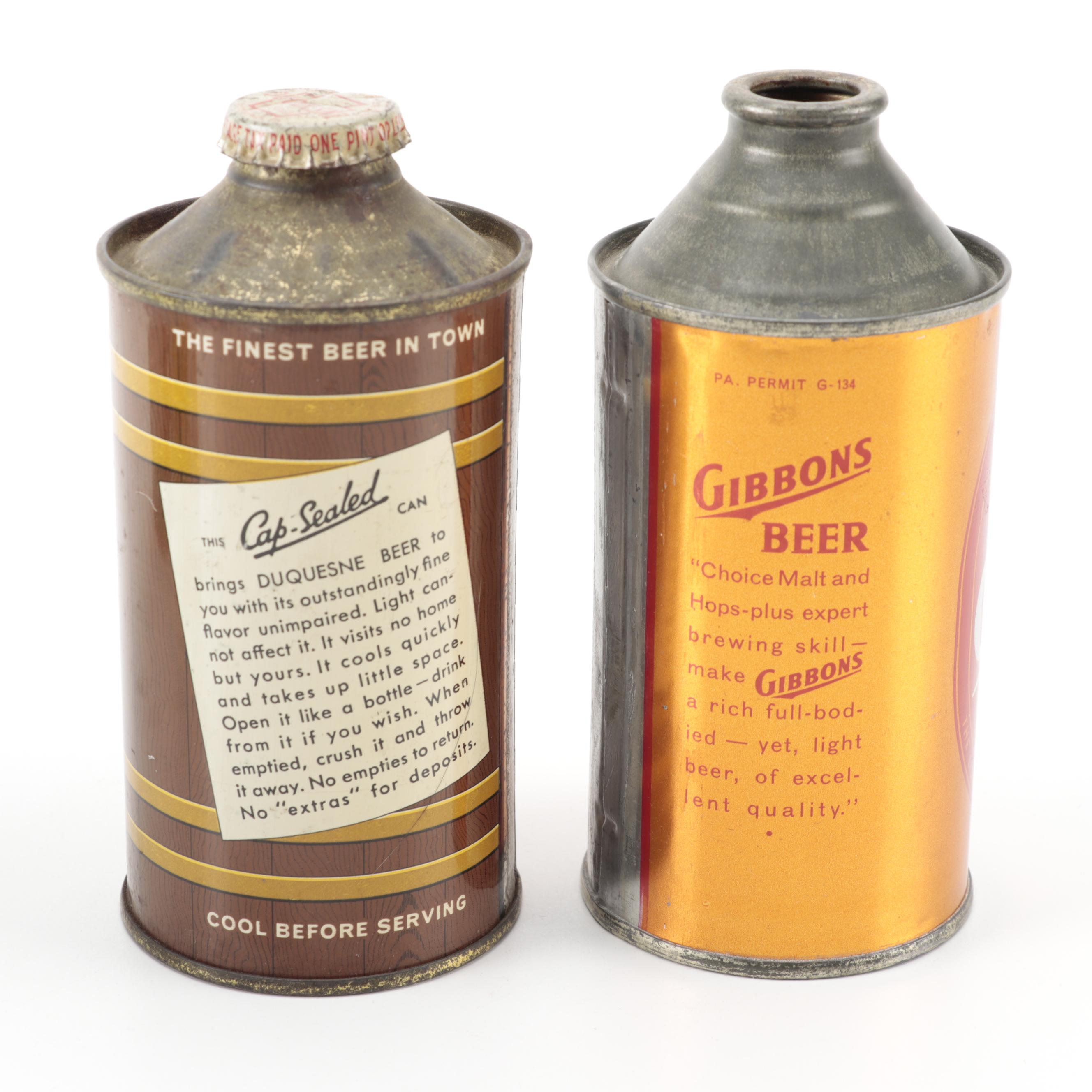 Schmidt's, Rolling Rock and Other Cone Top Beer Cans