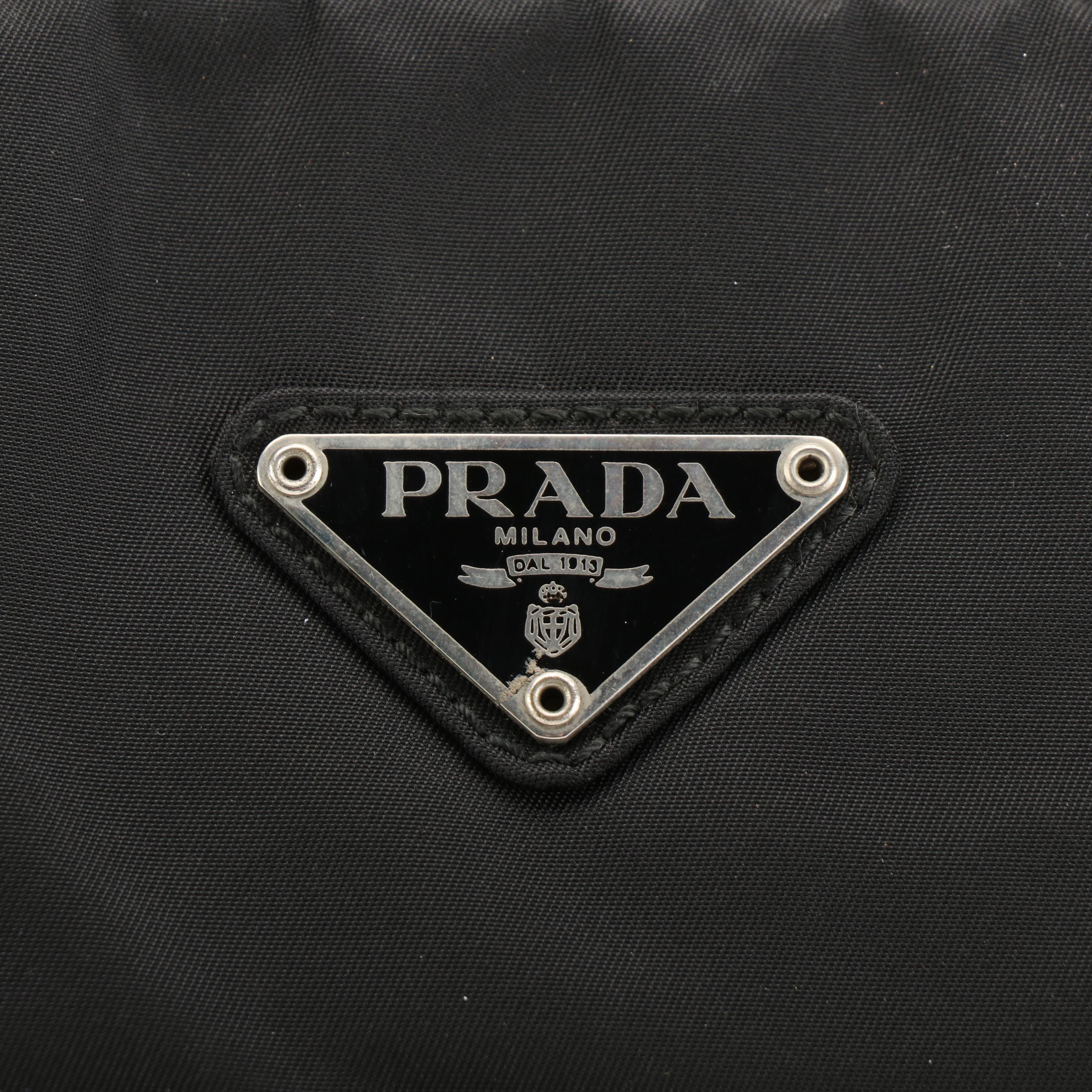 Prada Top-Handle Bag in Black Tessuto Nylon