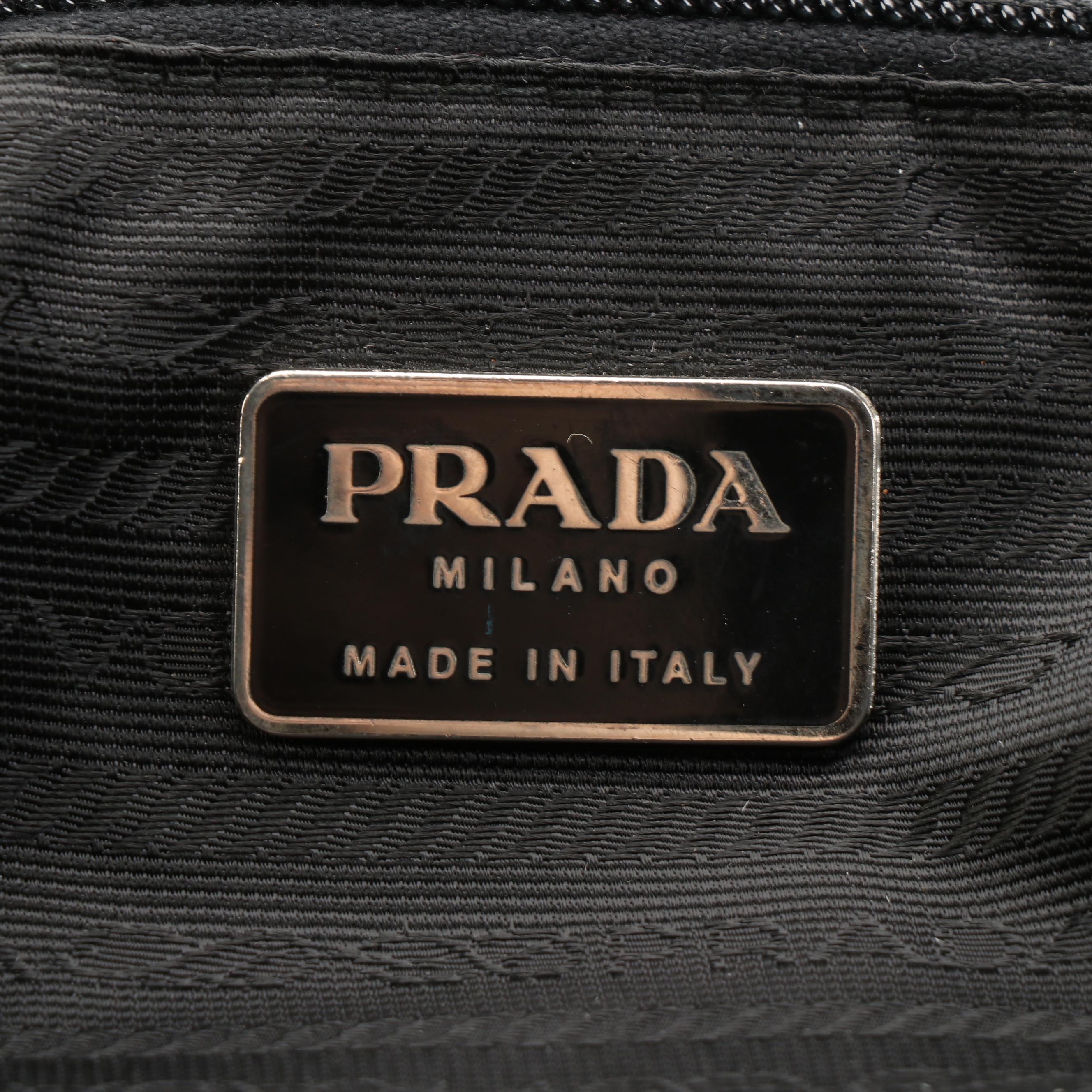 Prada Top-Handle Bag in Black Tessuto Nylon