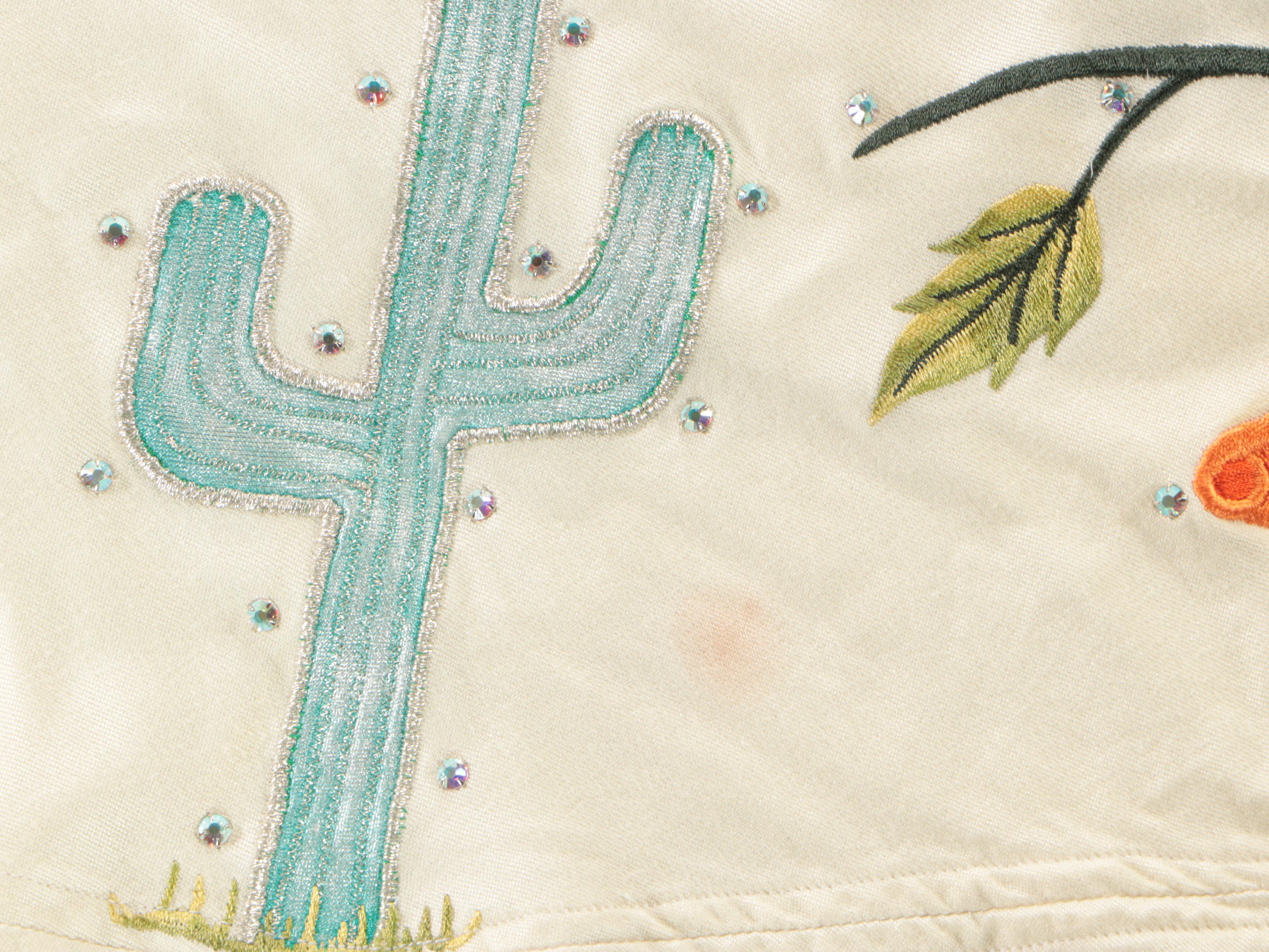 Manuel Cuevas Appliqué and Rhinestone Horseshoe Tablecloth