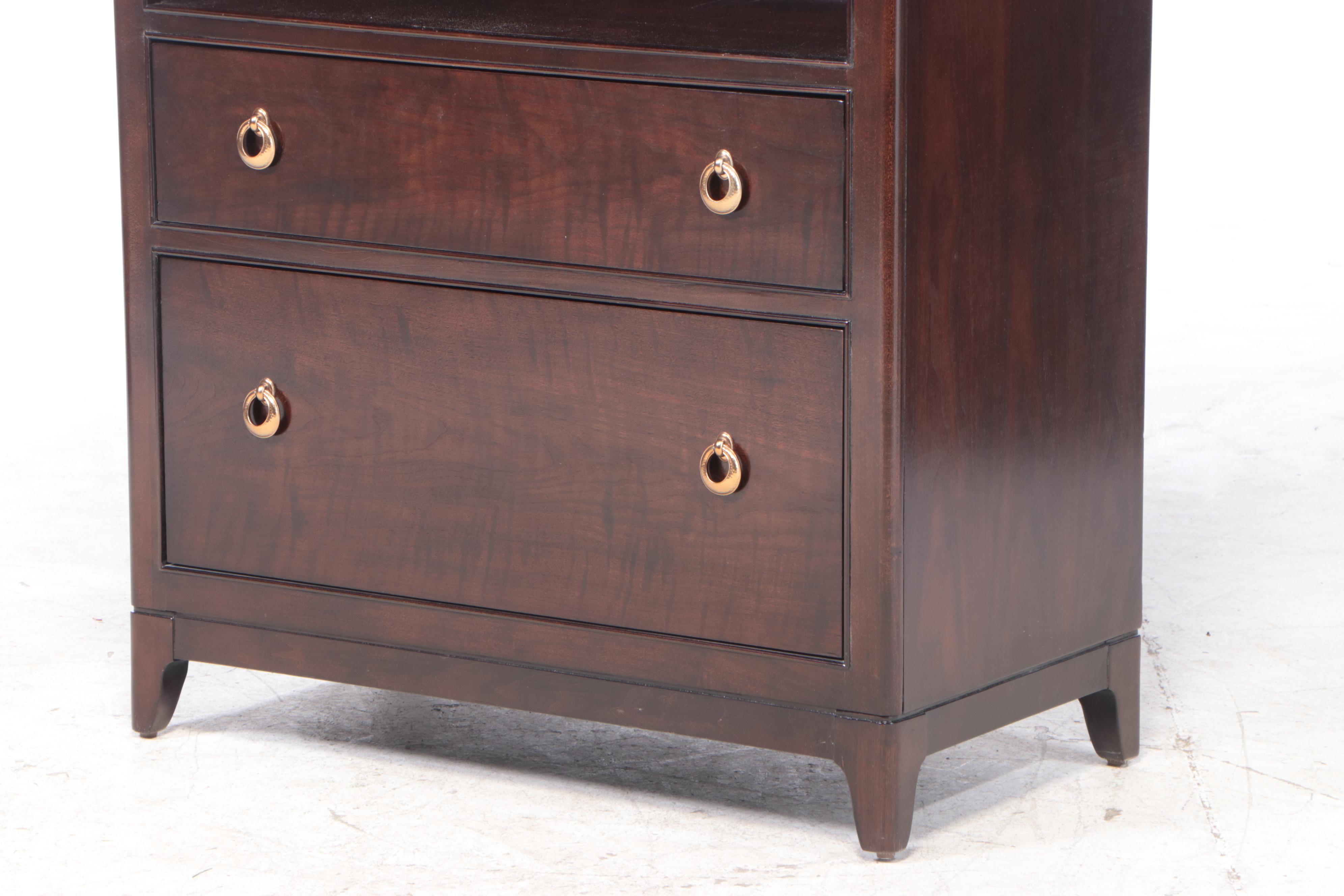 Thomasville "Studio 455" Walnut Two-Drawer Bookcase