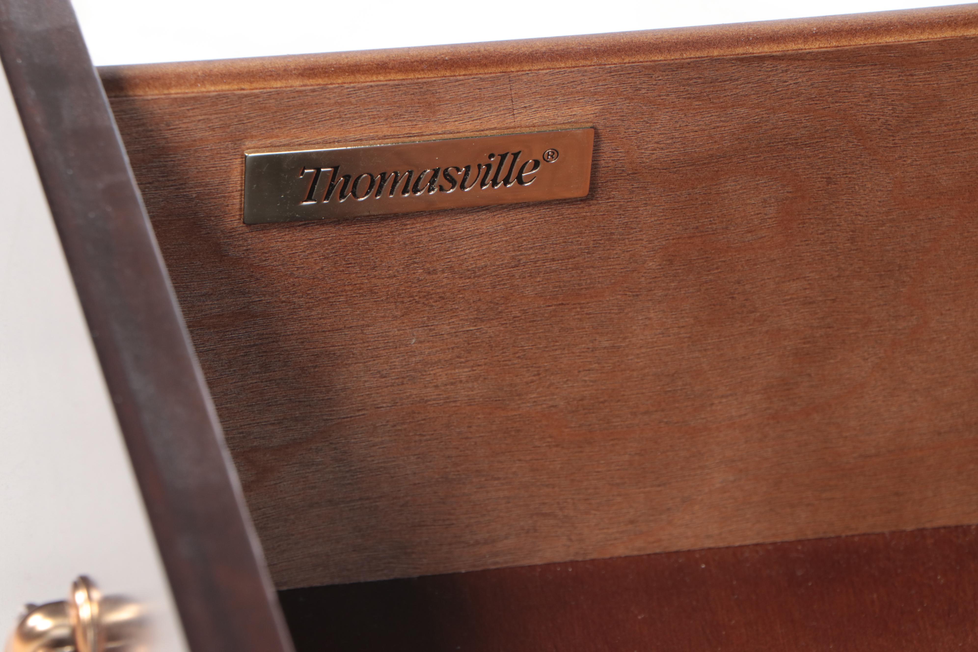 Thomasville "Studio 455" Walnut Two-Drawer Bookcase