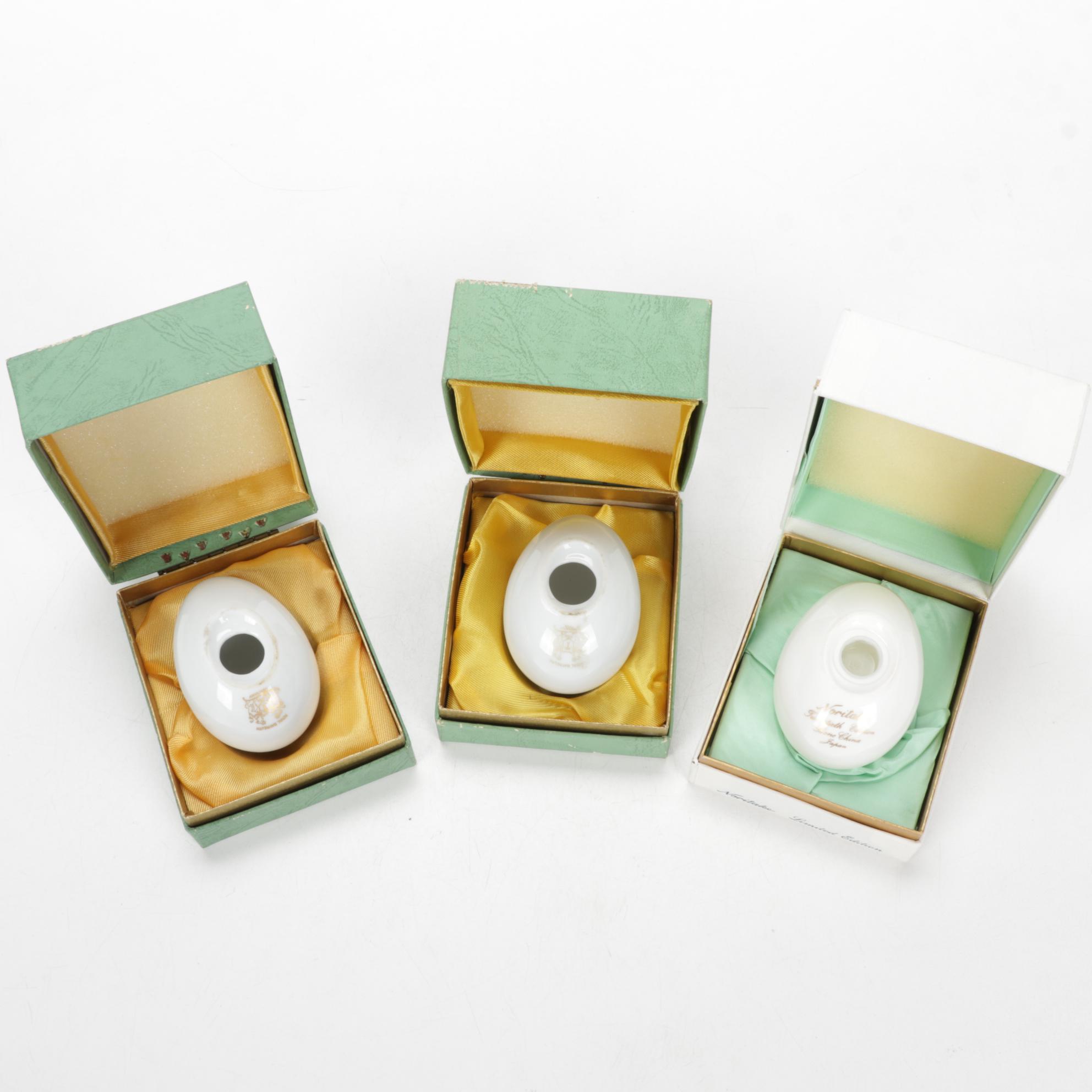 Noritake, Goebel and Other Bone China and Alabaster Easter Eggs, Late 20th C.