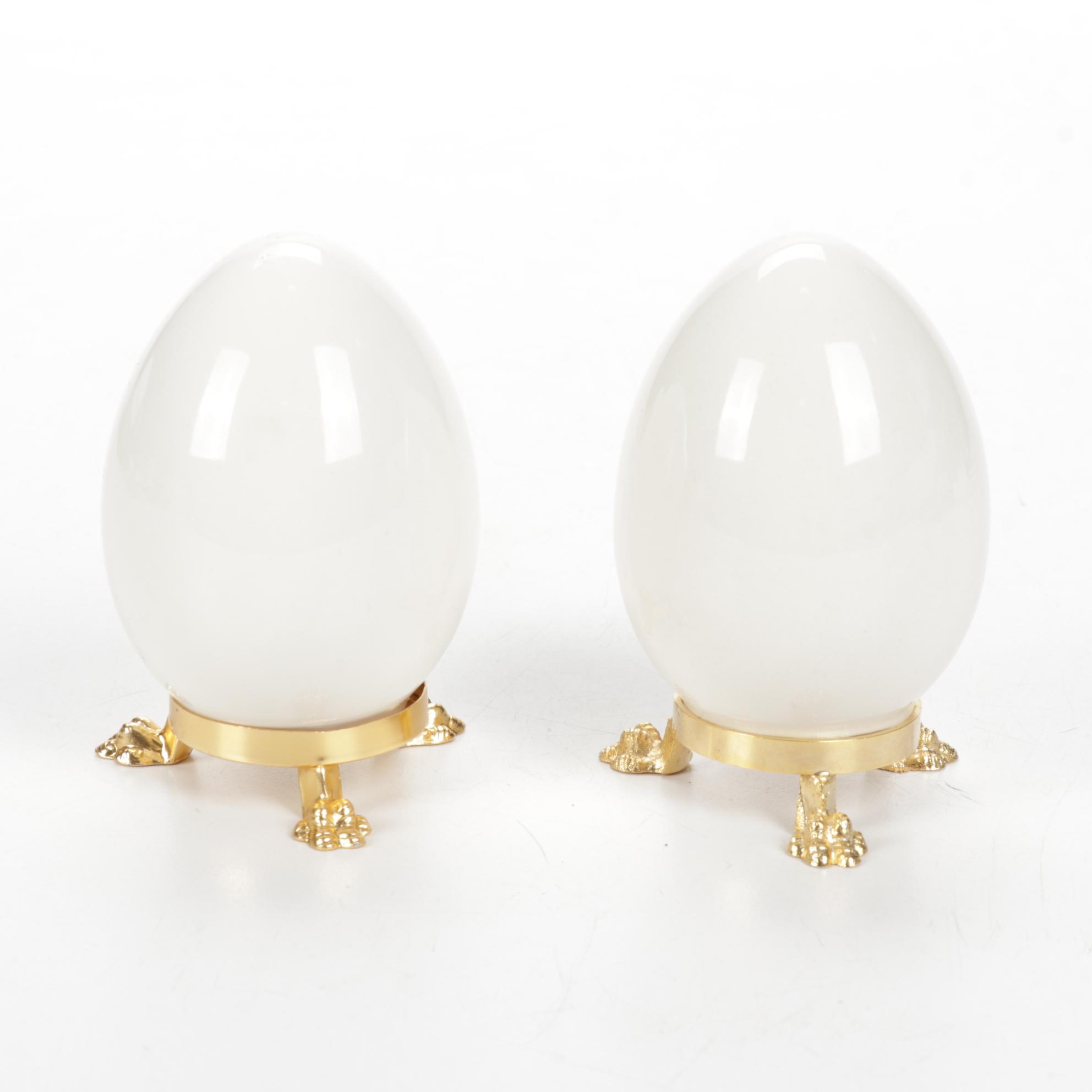 Noritake, Goebel and Other Bone China and Alabaster Easter Eggs, Late 20th C.