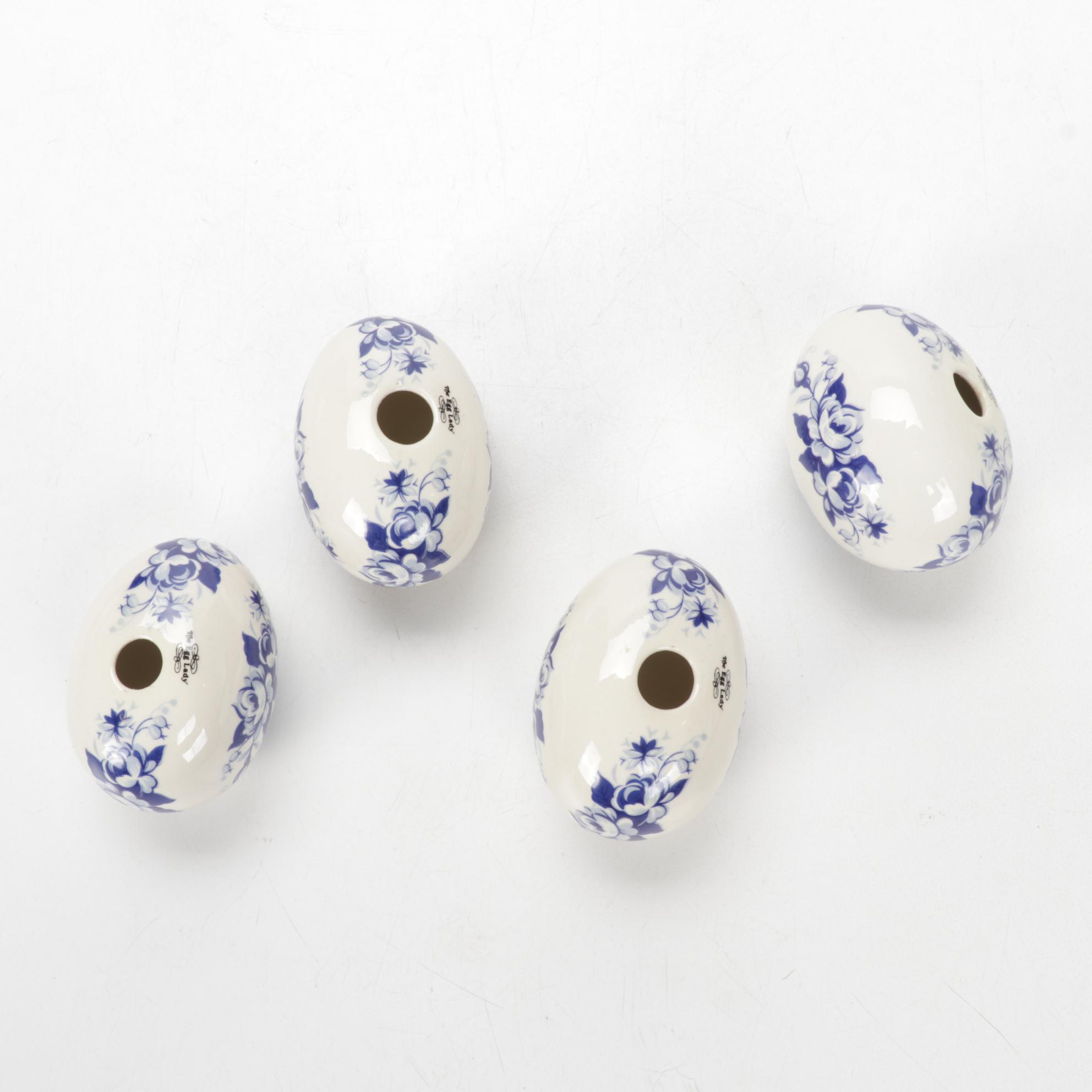 Noritake, Goebel and Other Bone China and Alabaster Easter Eggs, Late 20th C.