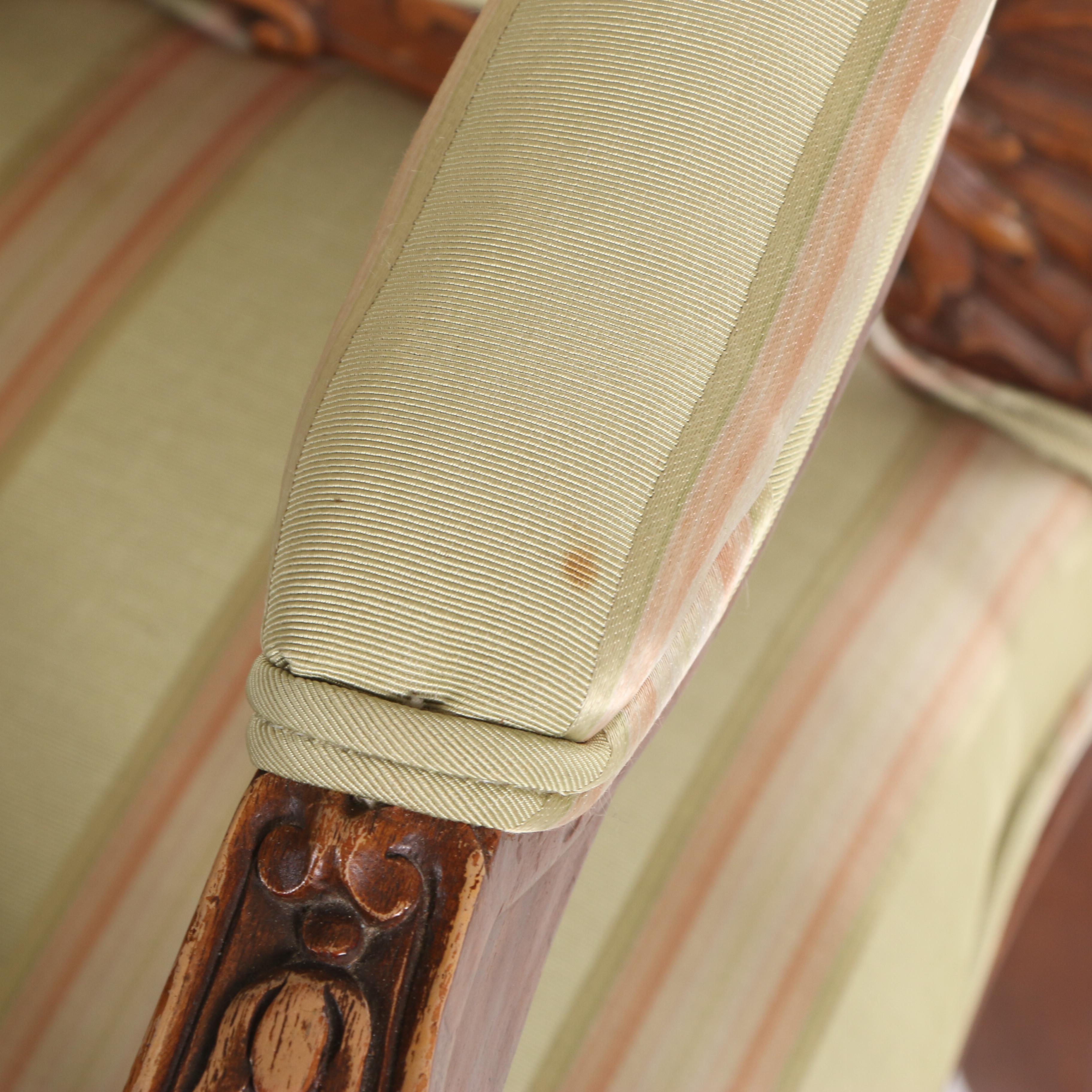 Louis XV Style Carved Beech and Upholstered Fauteuils, 20th Century