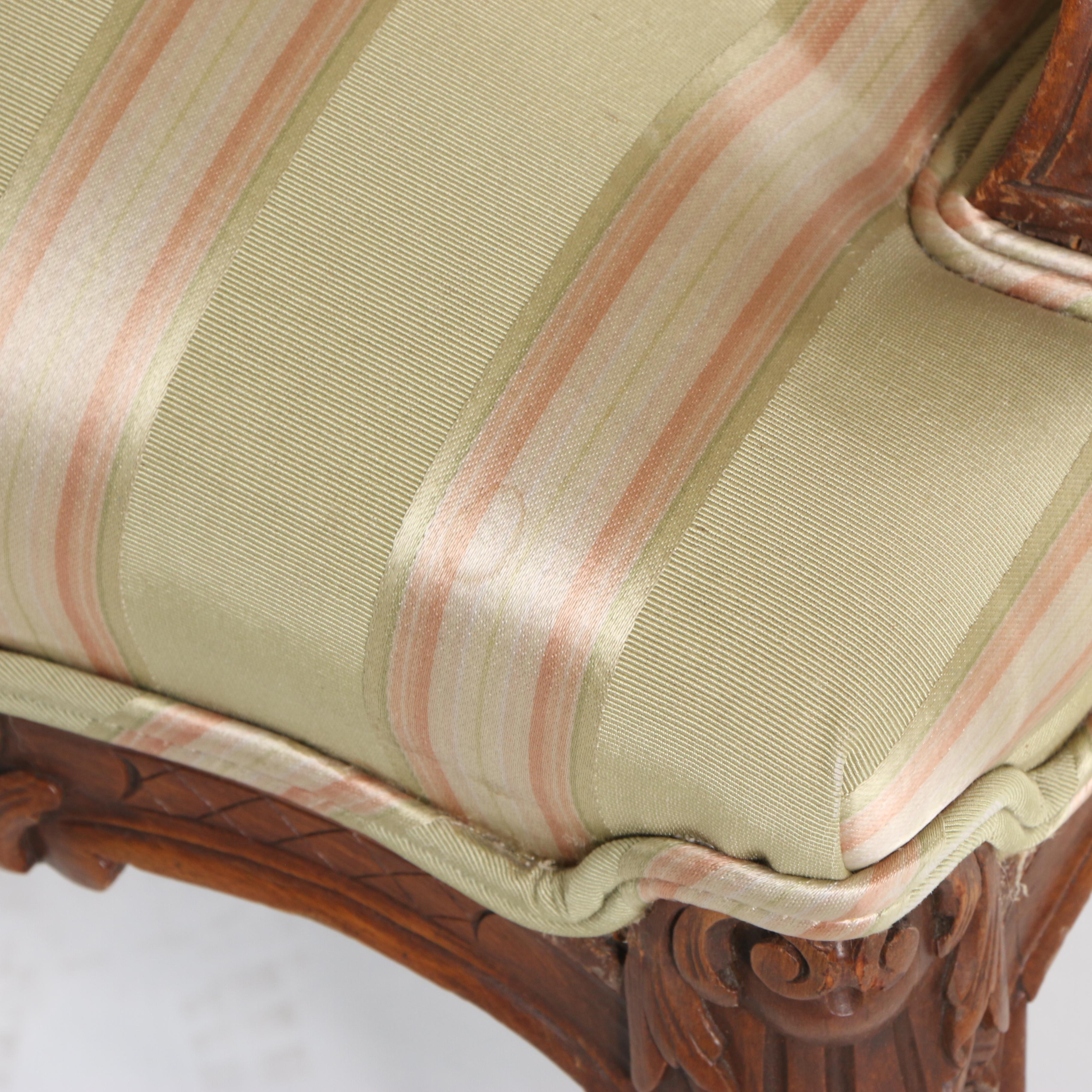 Louis XV Style Carved Beech and Upholstered Fauteuils, 20th Century