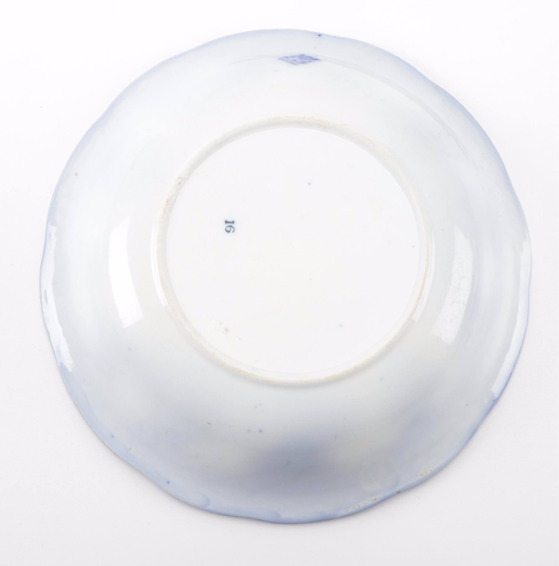 New Wharf Pottery Co. "Lois" Flow Blue Ironstone Dinnerware, Late 19th Century