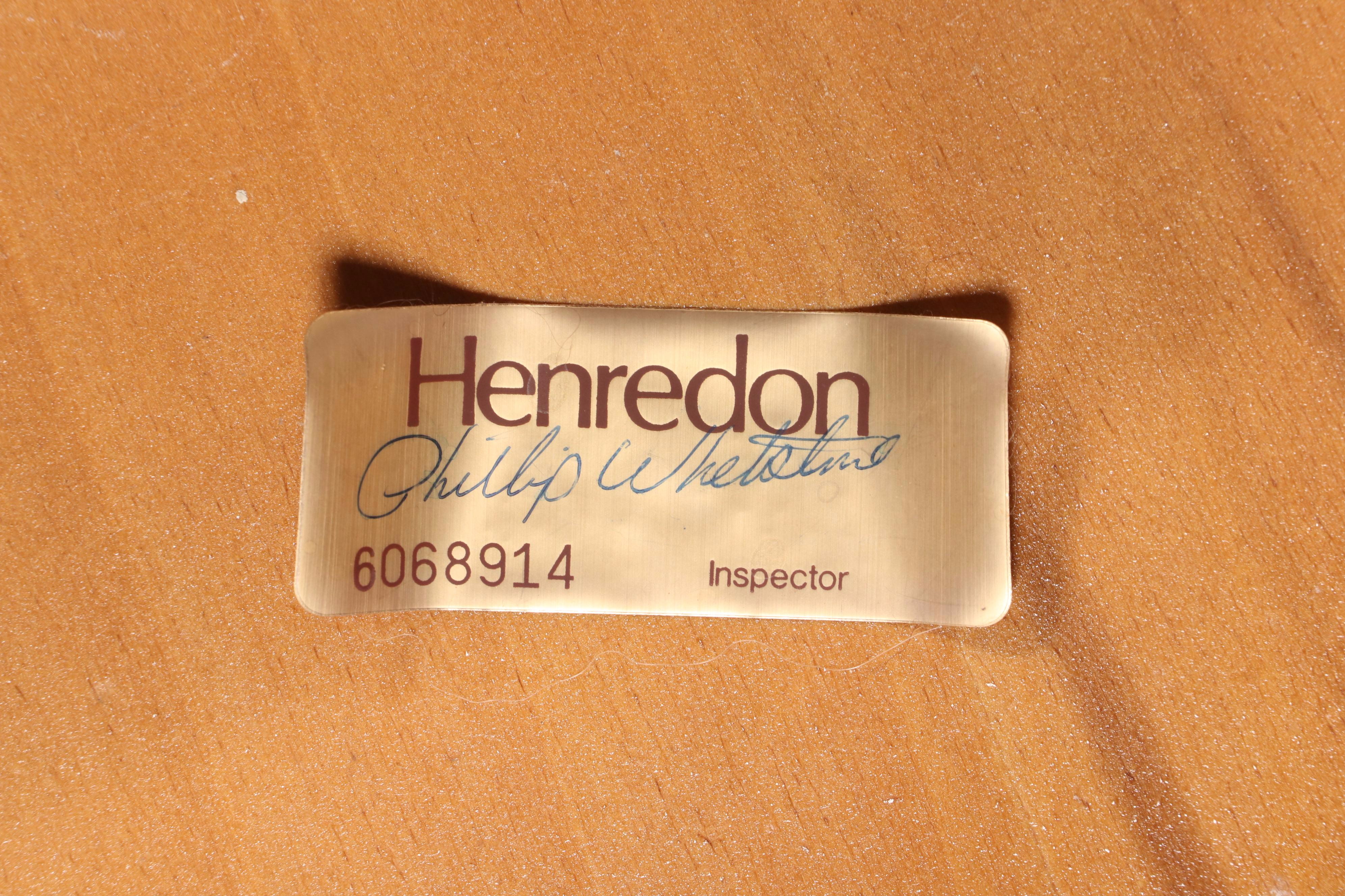 Henredon "Elan Collection" Koa Wood and Black-Lacquered Pedestal Dining Table