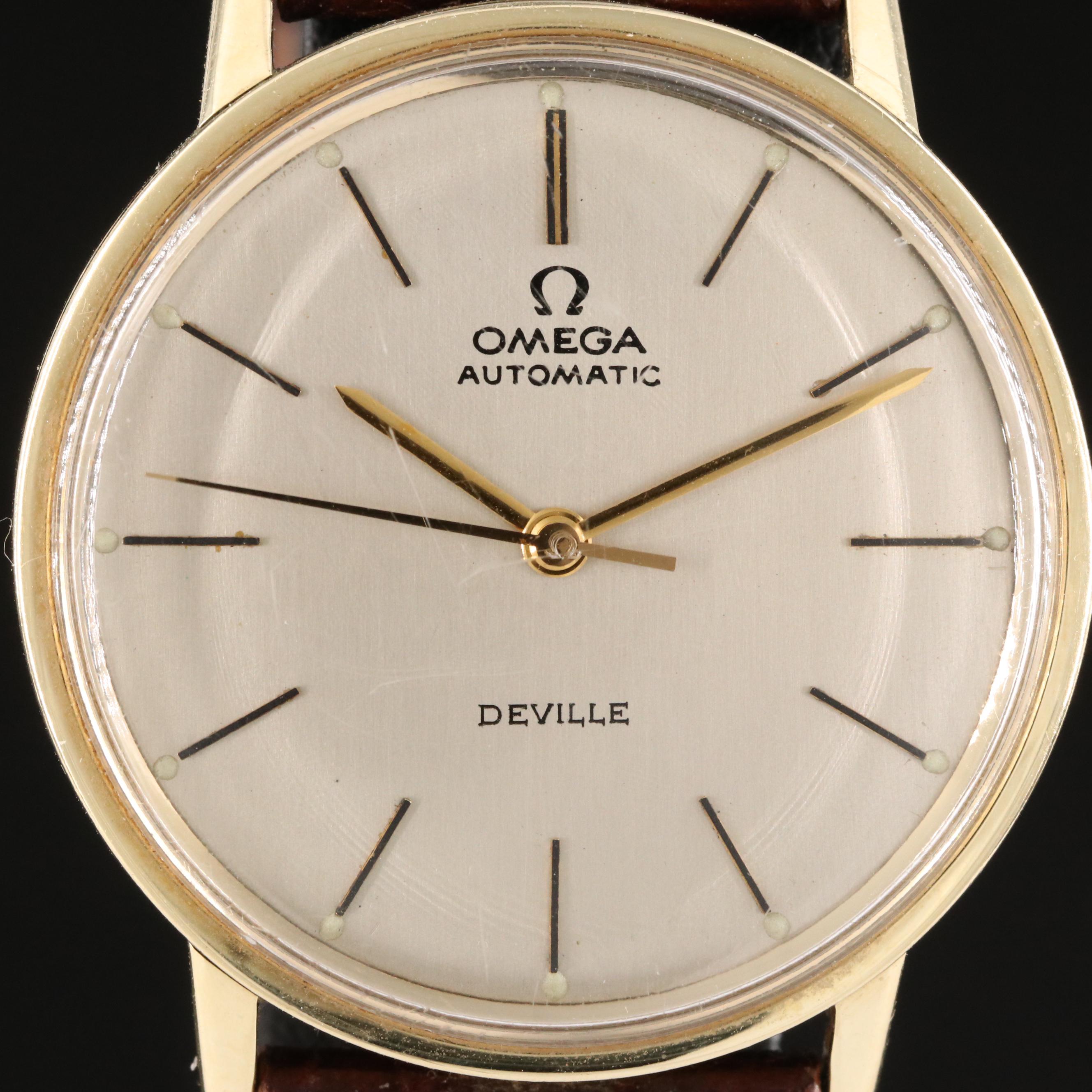 18K Omega Deville Seamaster Automatic Watch