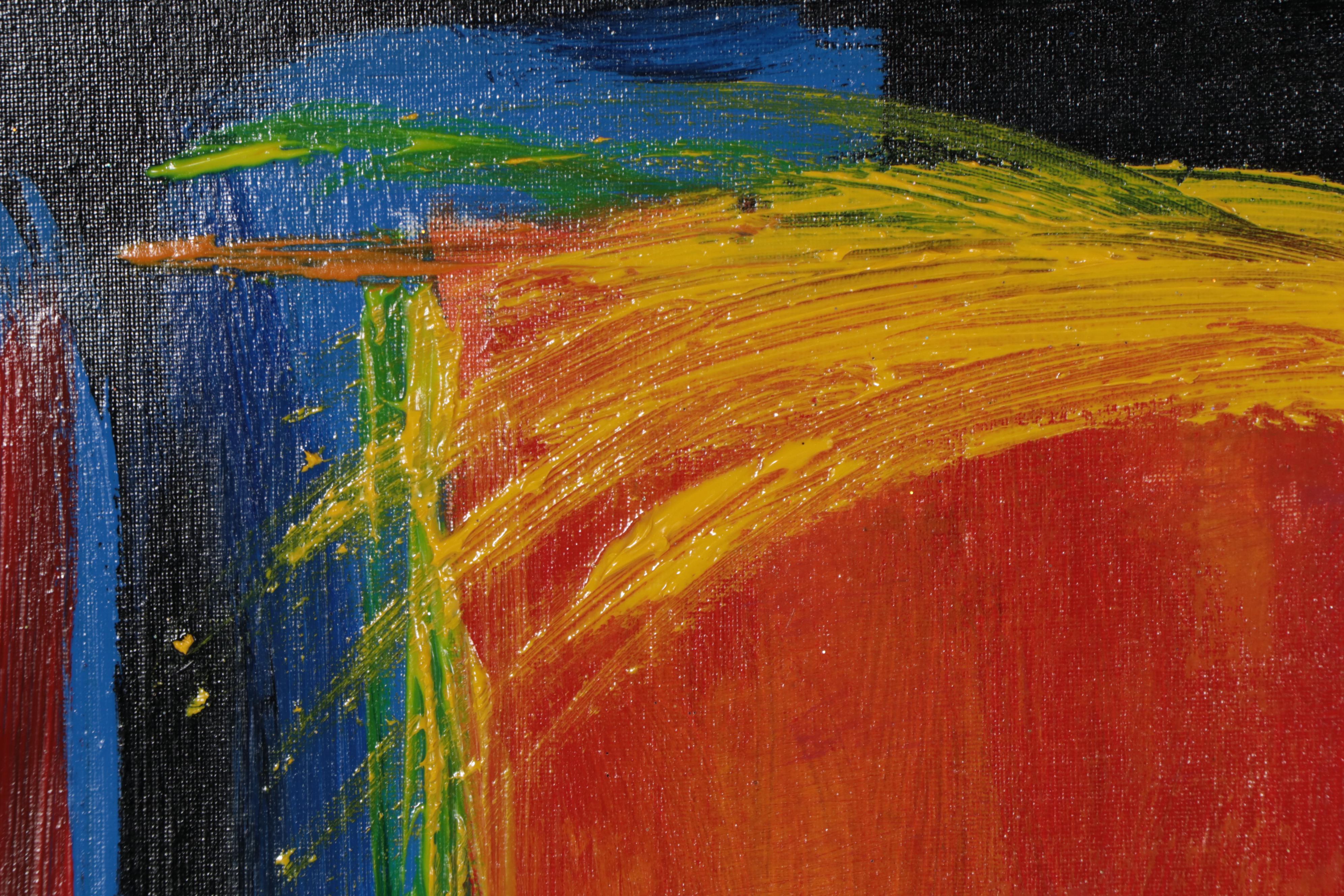 Robert Lackney Acrylic Painting "Feathers," 21st Century