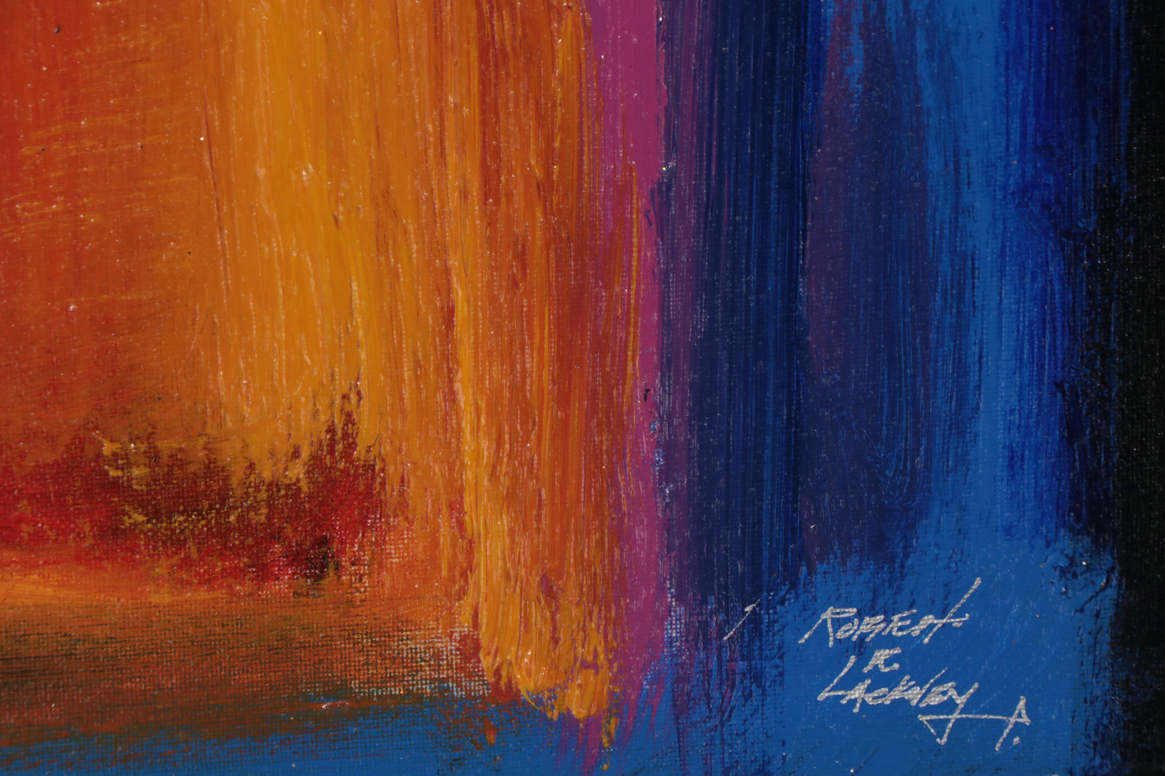 Robert Lackney Acrylic Painting "Feathers," 21st Century