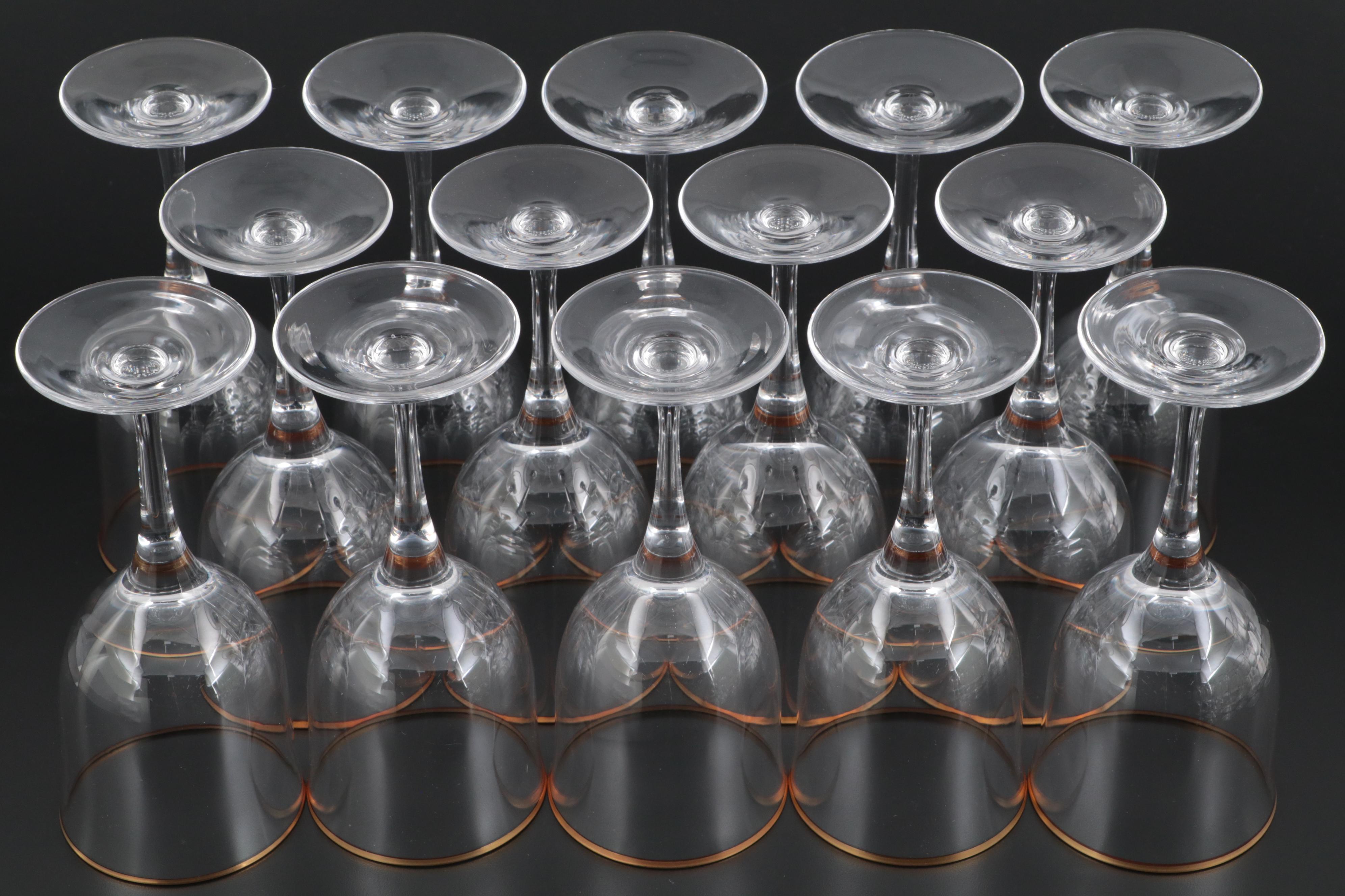 Noritake "Troy" Glass Water Goblets and Wine Glasses, 1983-2016