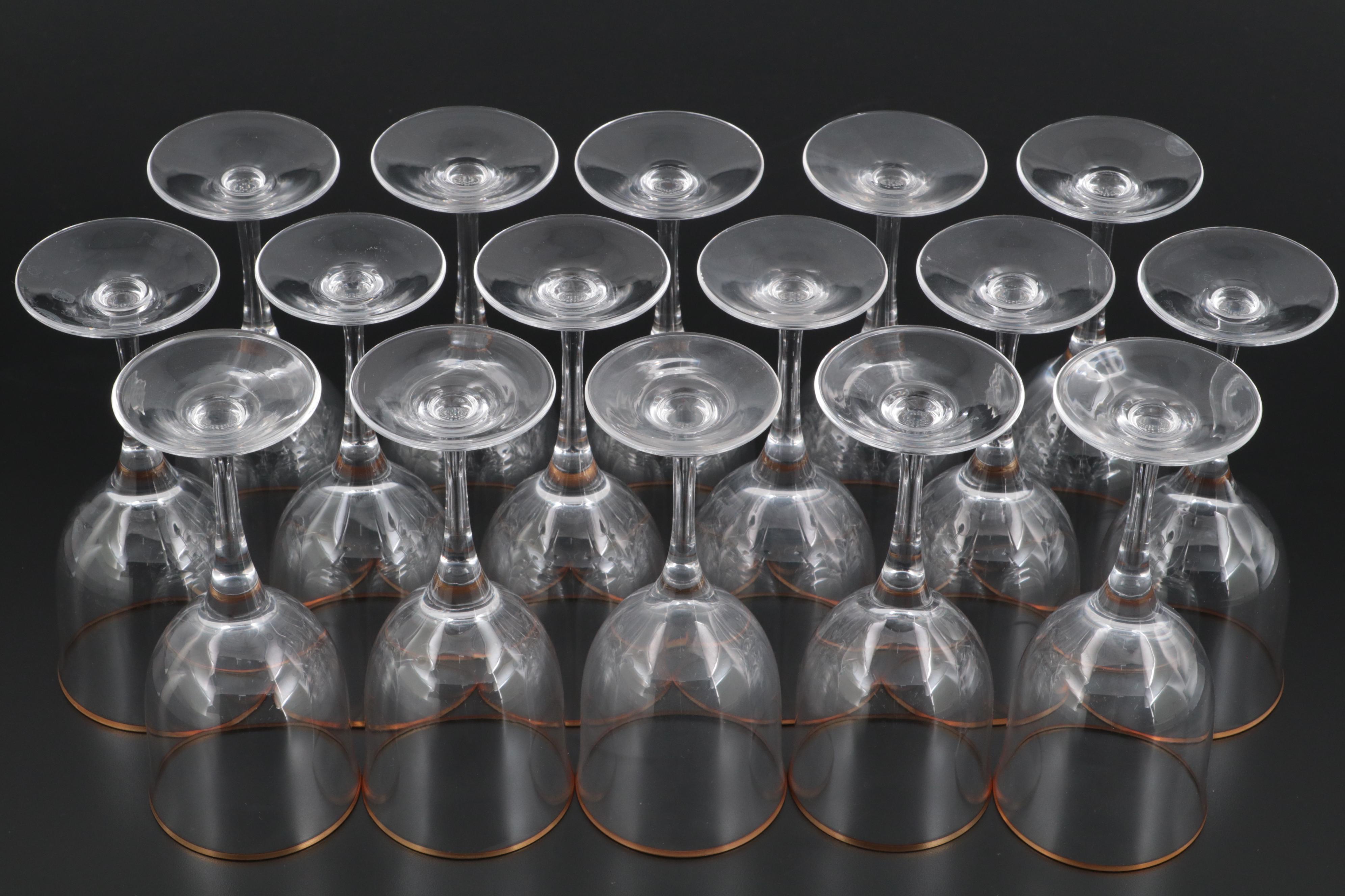 Noritake "Troy" Glass Water Goblets and Wine Glasses, 1983-2016