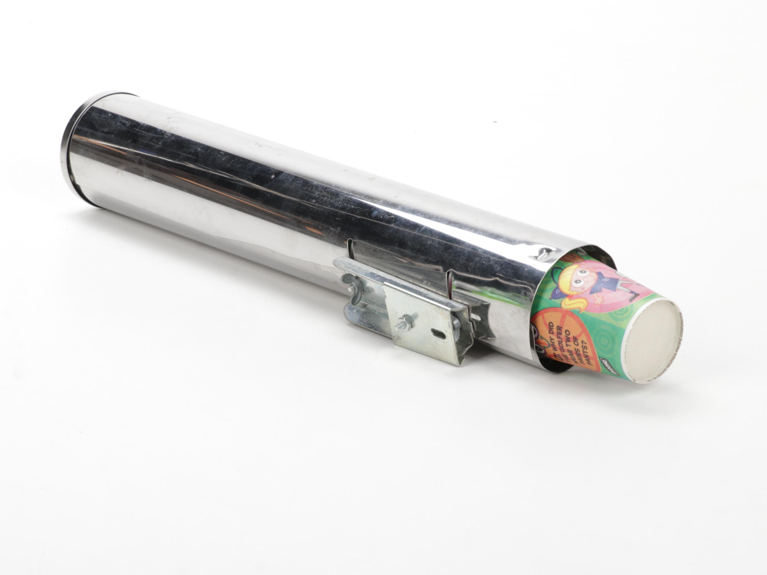 Wall-Mount Continuous Roll Towel Dispenser, Cup Dispenser and Soap Pump