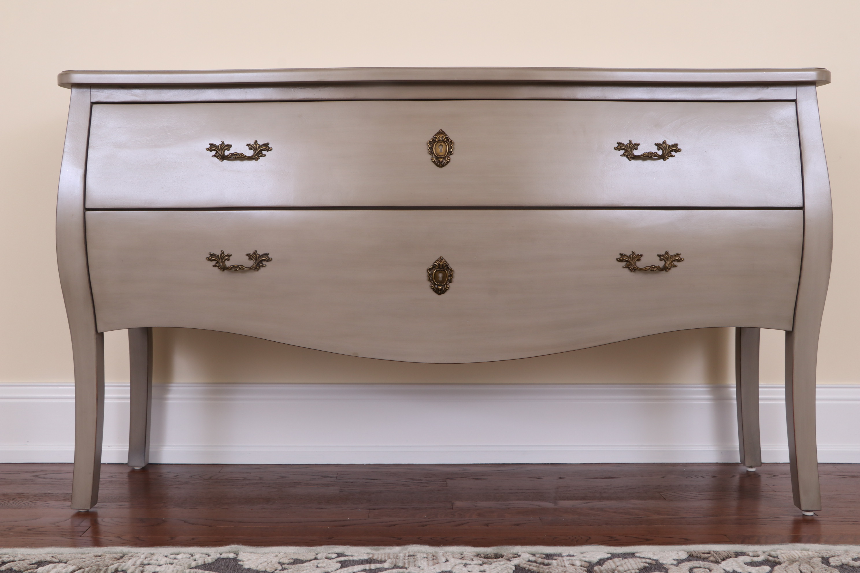 Arhaus "Bombay Collection" Lacquered Mahogany Two-Drawer Chest