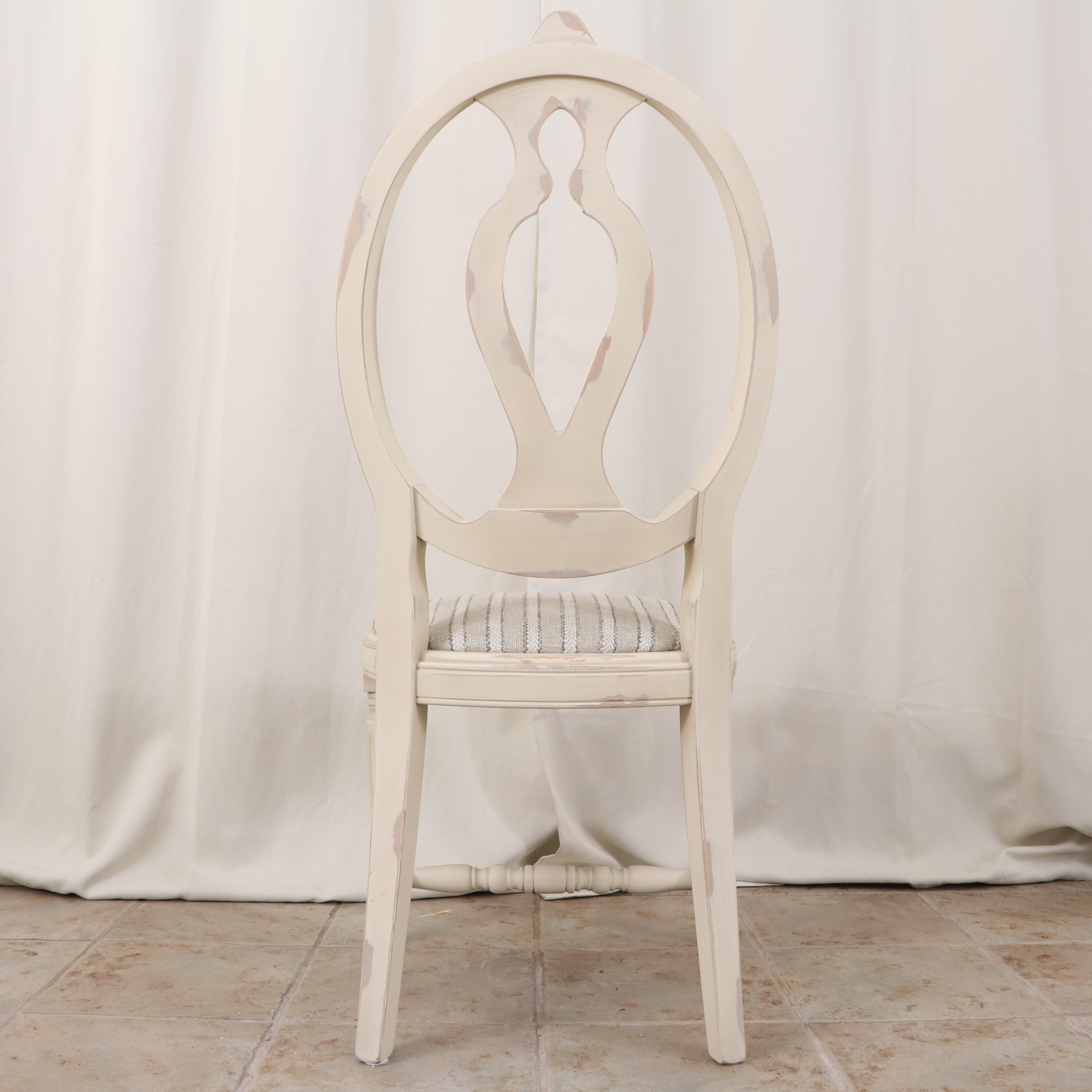 Arhaus "Luca" Stone Top Pedestal Table and "Cecilia" Dining Chairs