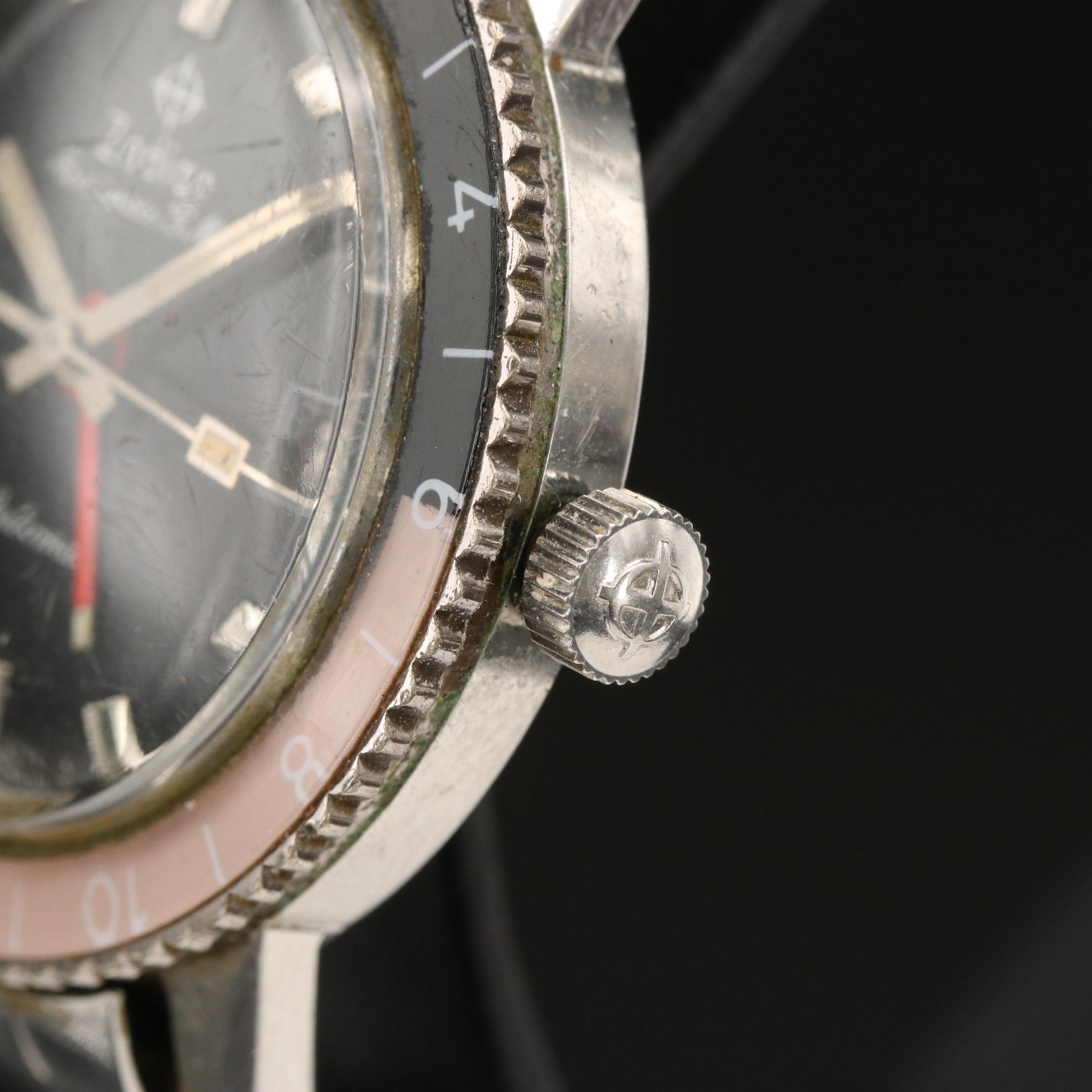 Zodiac Aerospace GMT Stainless Steel Automatic Watch