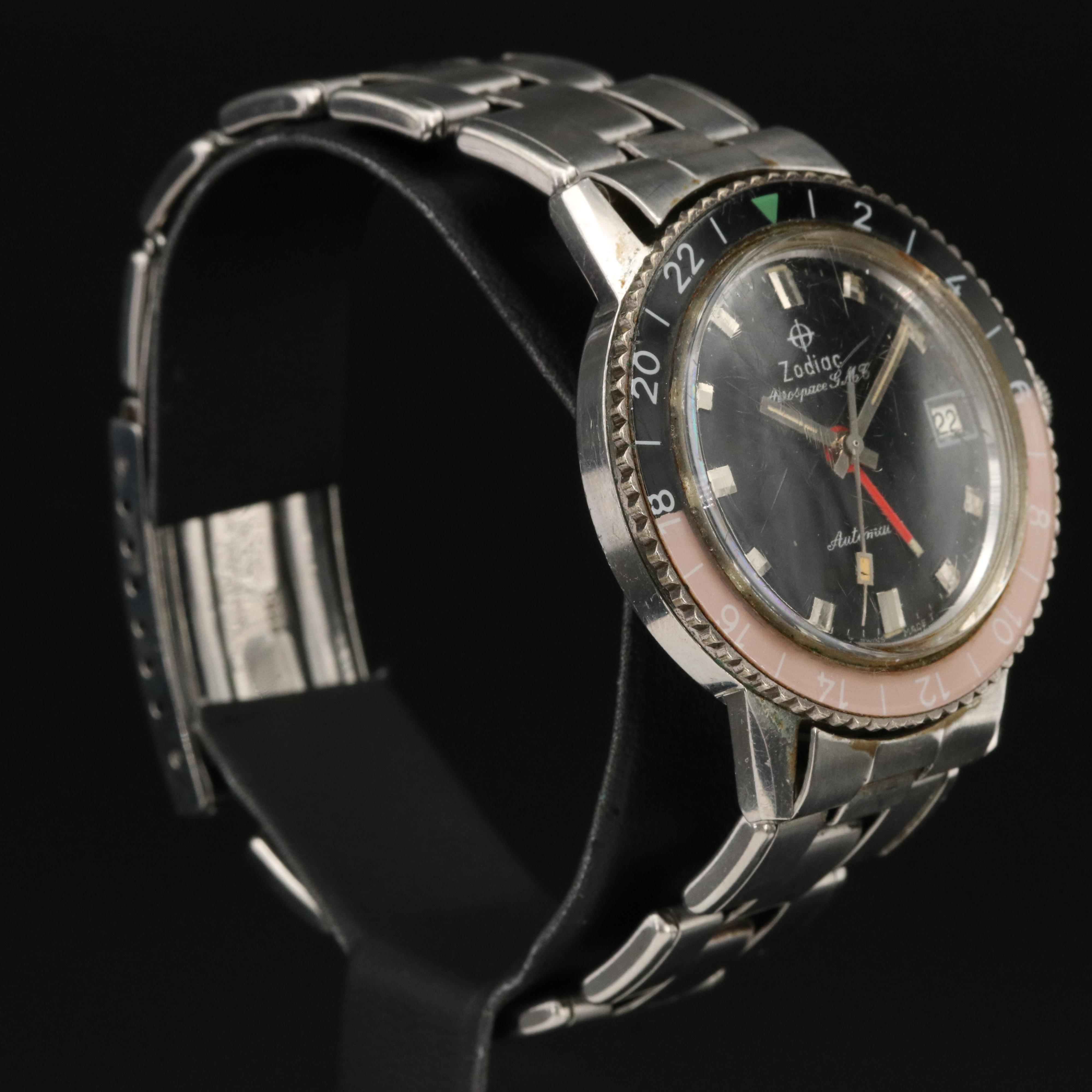 Zodiac Aerospace GMT Stainless Steel Automatic Watch