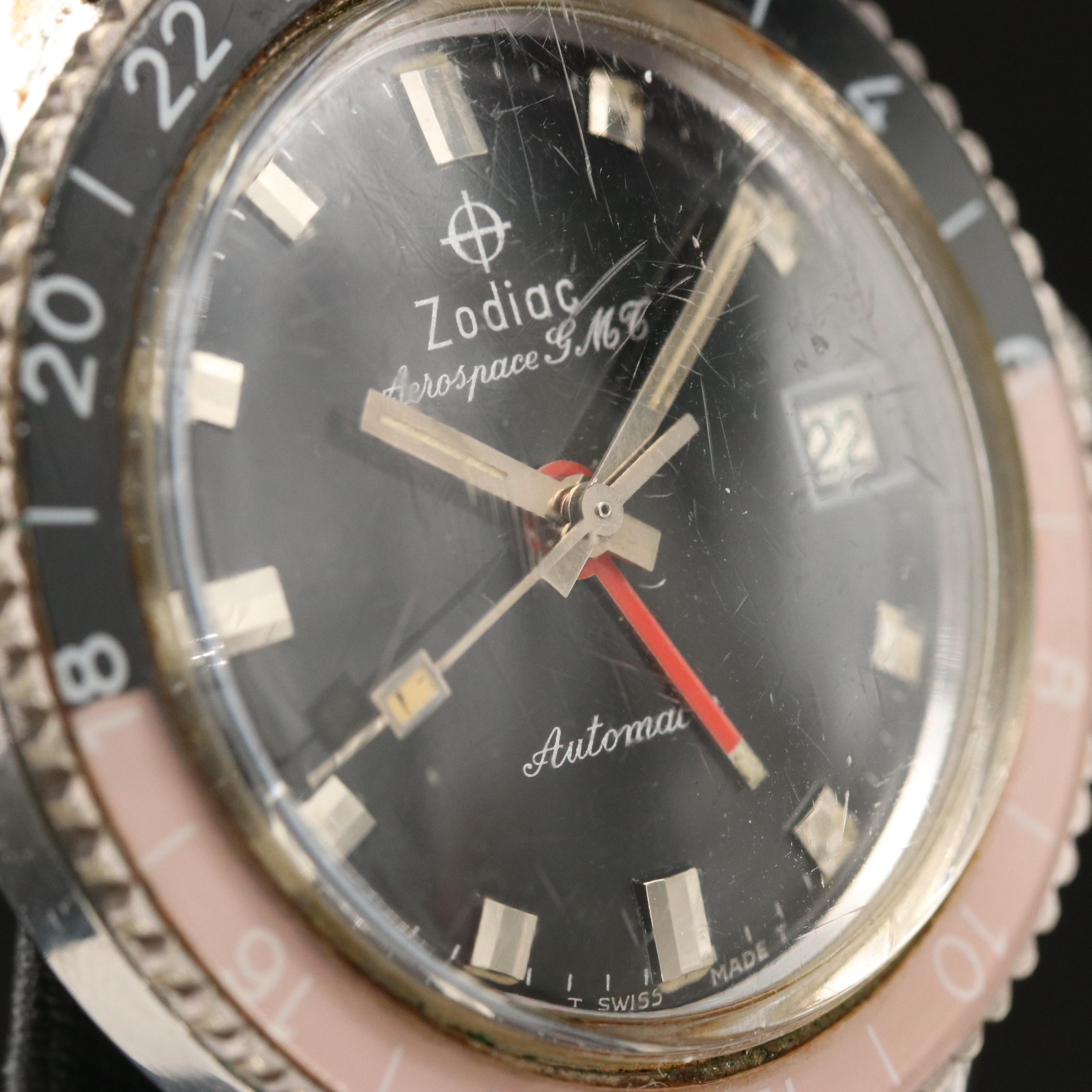 Zodiac Aerospace GMT Stainless Steel Automatic Watch