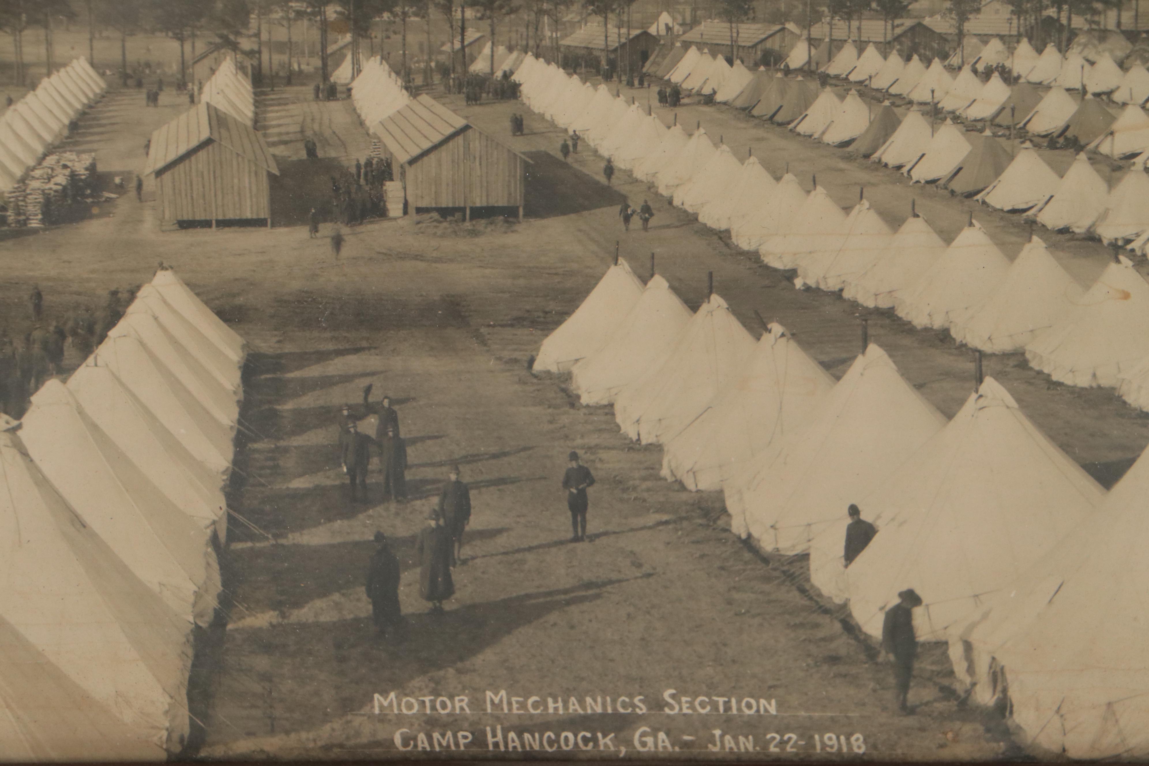 World War I Silver Gelatin Photograph of Camp Hancock, Georgia