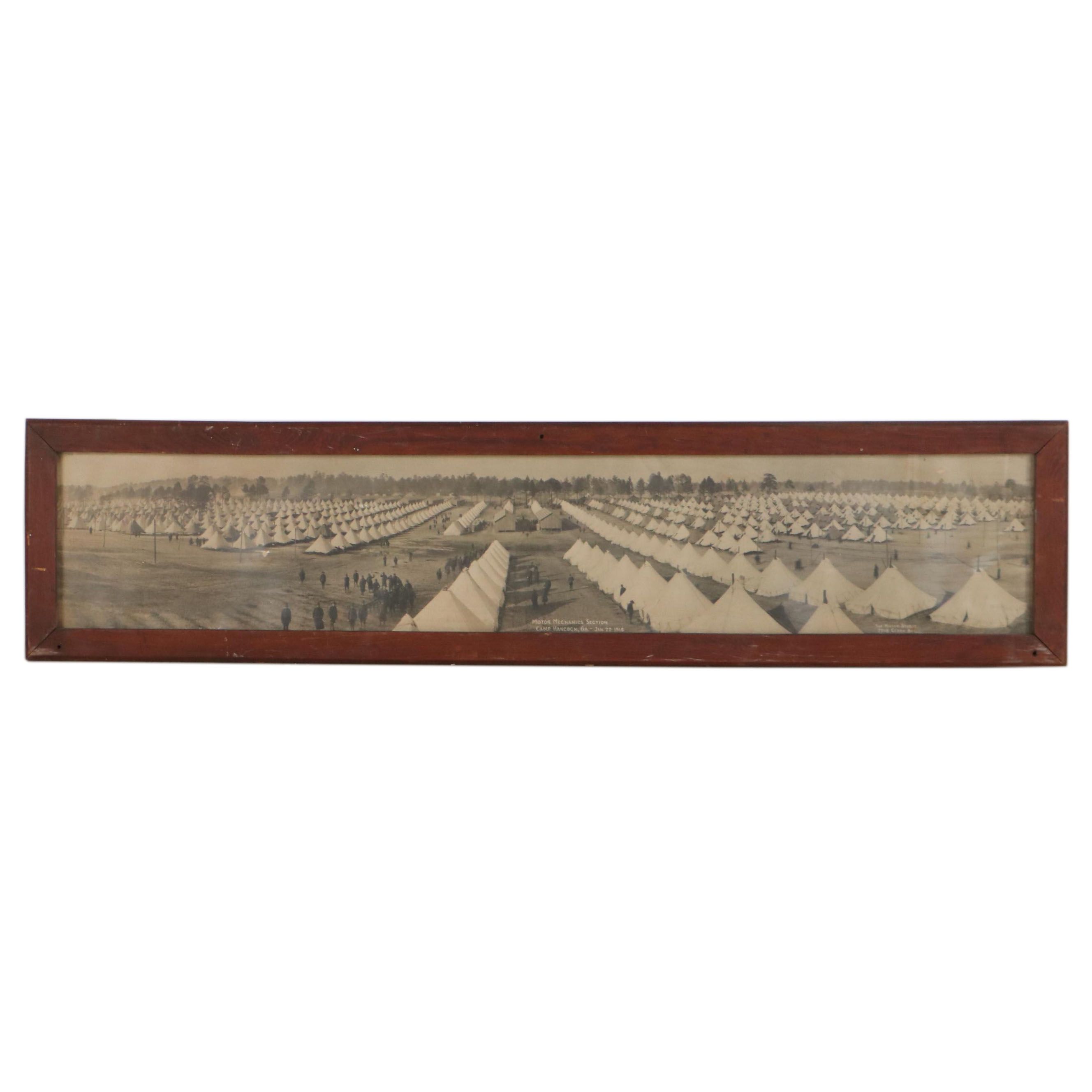 World War I Silver Gelatin Photograph of Camp Hancock, Georgia