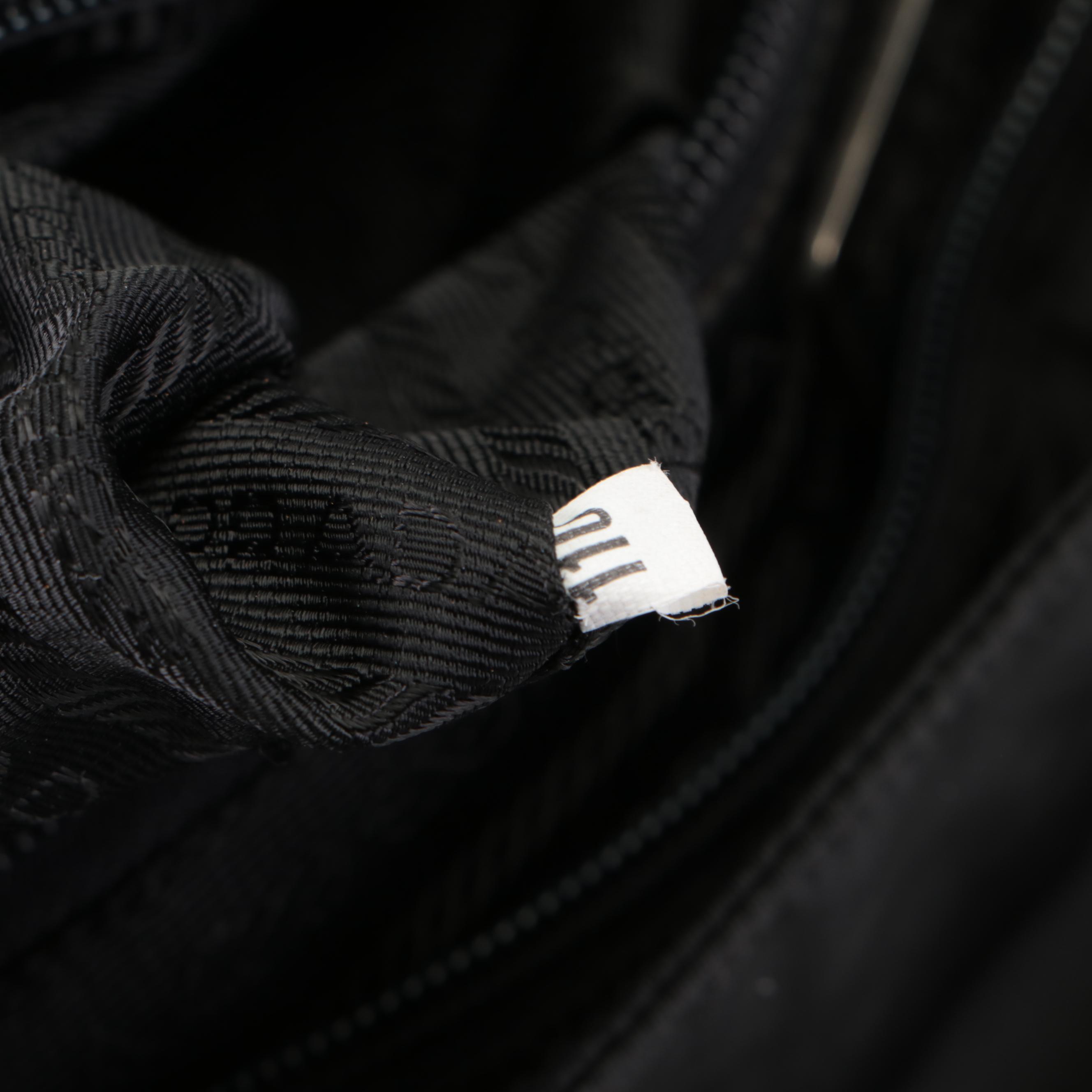 Prada Zippered Tote Bag in Black Tessuto Nylon