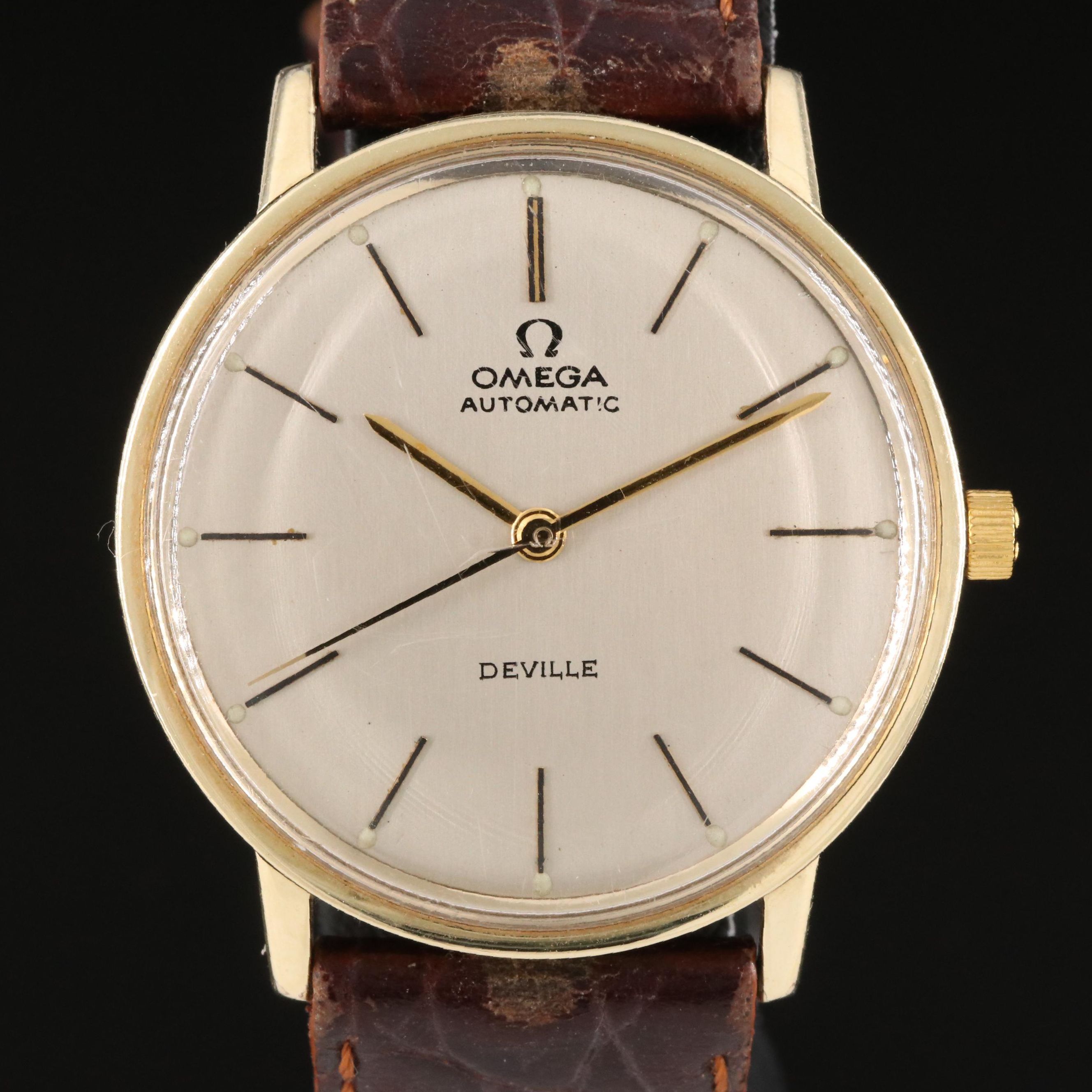 18K Omega Deville Seamaster Automatic Watch
