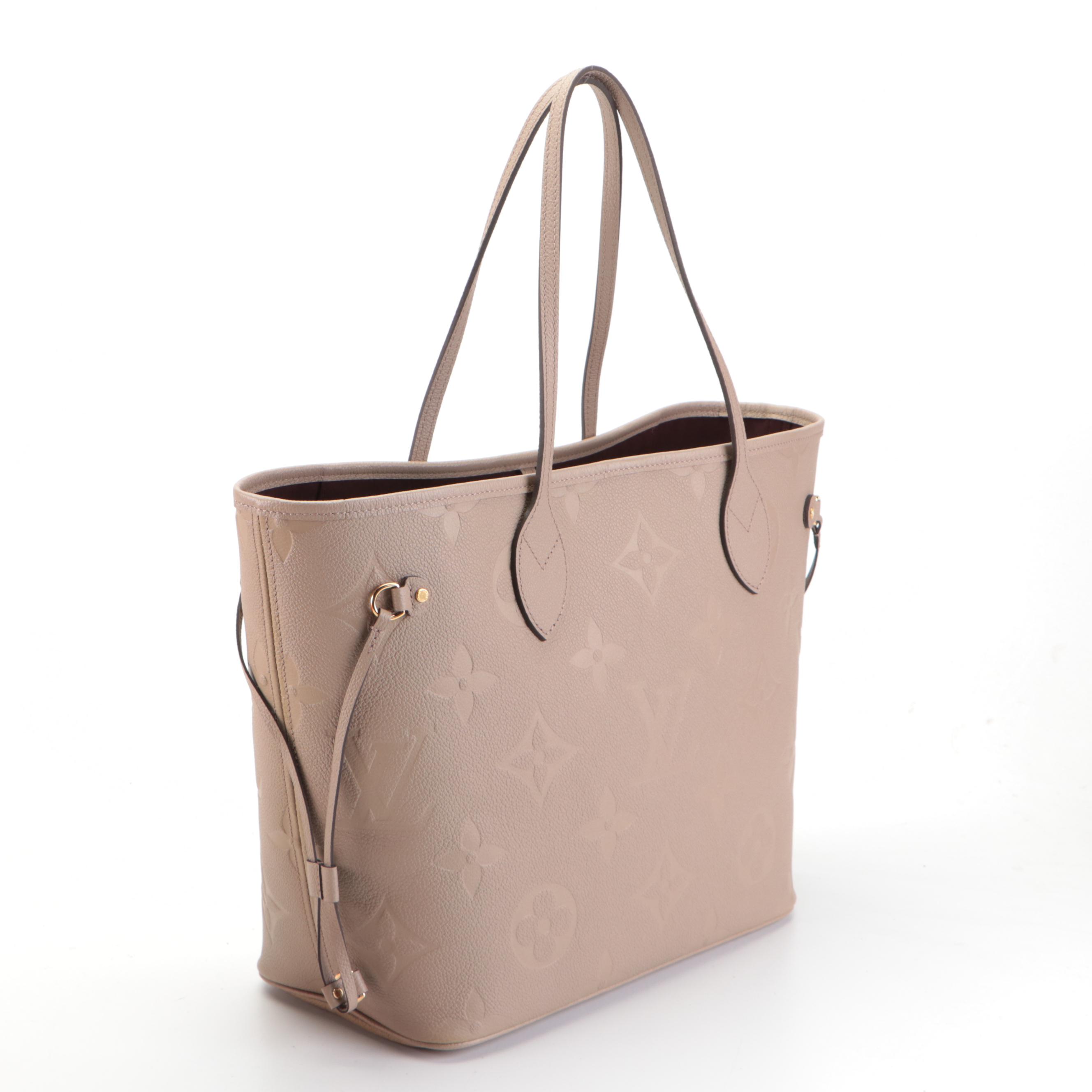 Louis Vuitton Neverfull MM in Turtledove Empreinte Leather with Box