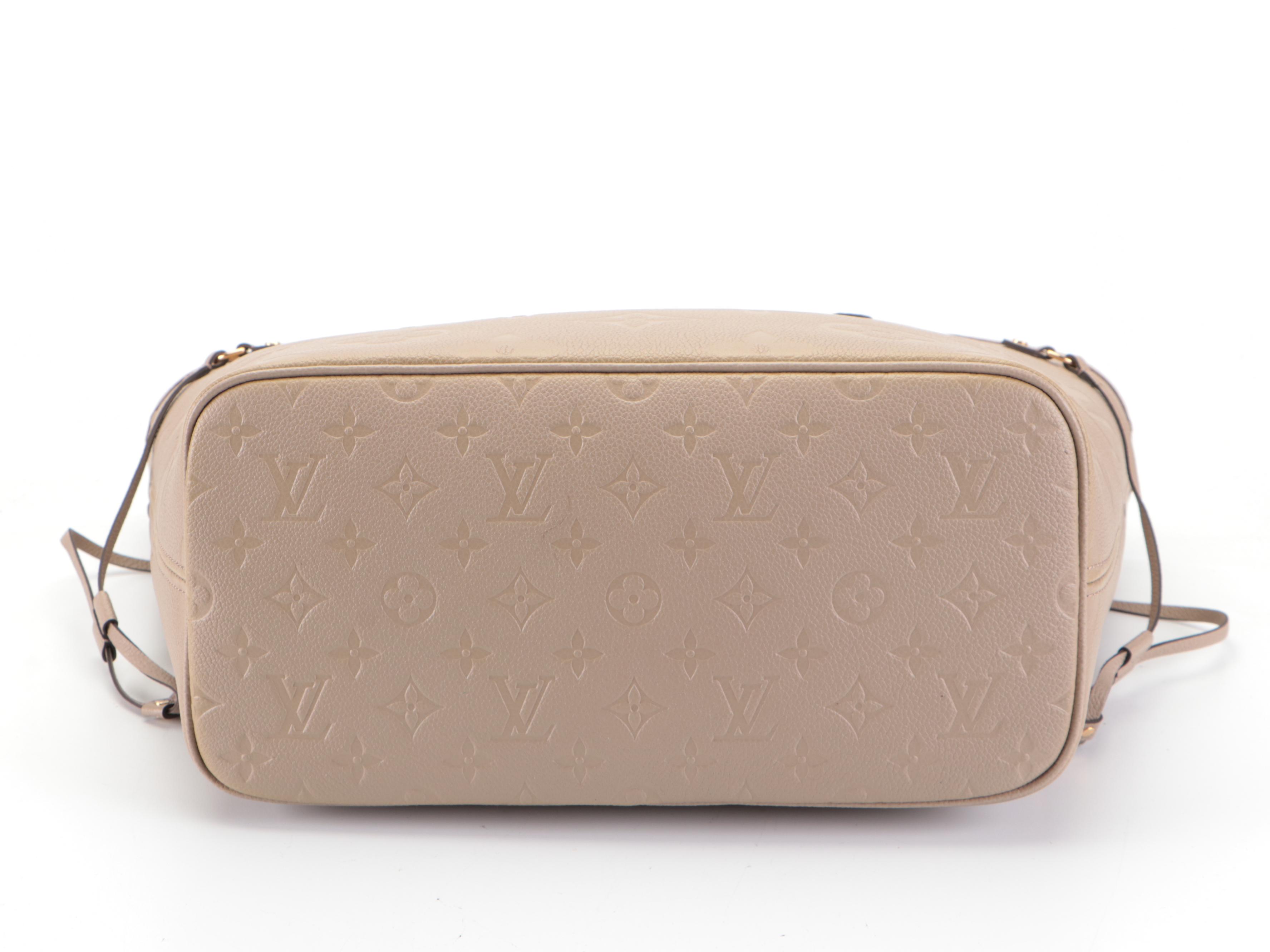 Louis Vuitton Neverfull MM in Turtledove Empreinte Leather with Box