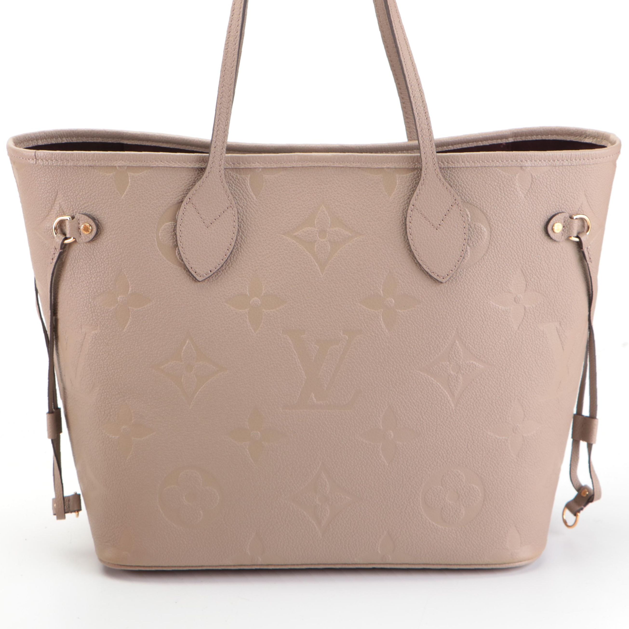 Louis Vuitton Neverfull MM in Turtledove Empreinte Leather with Box