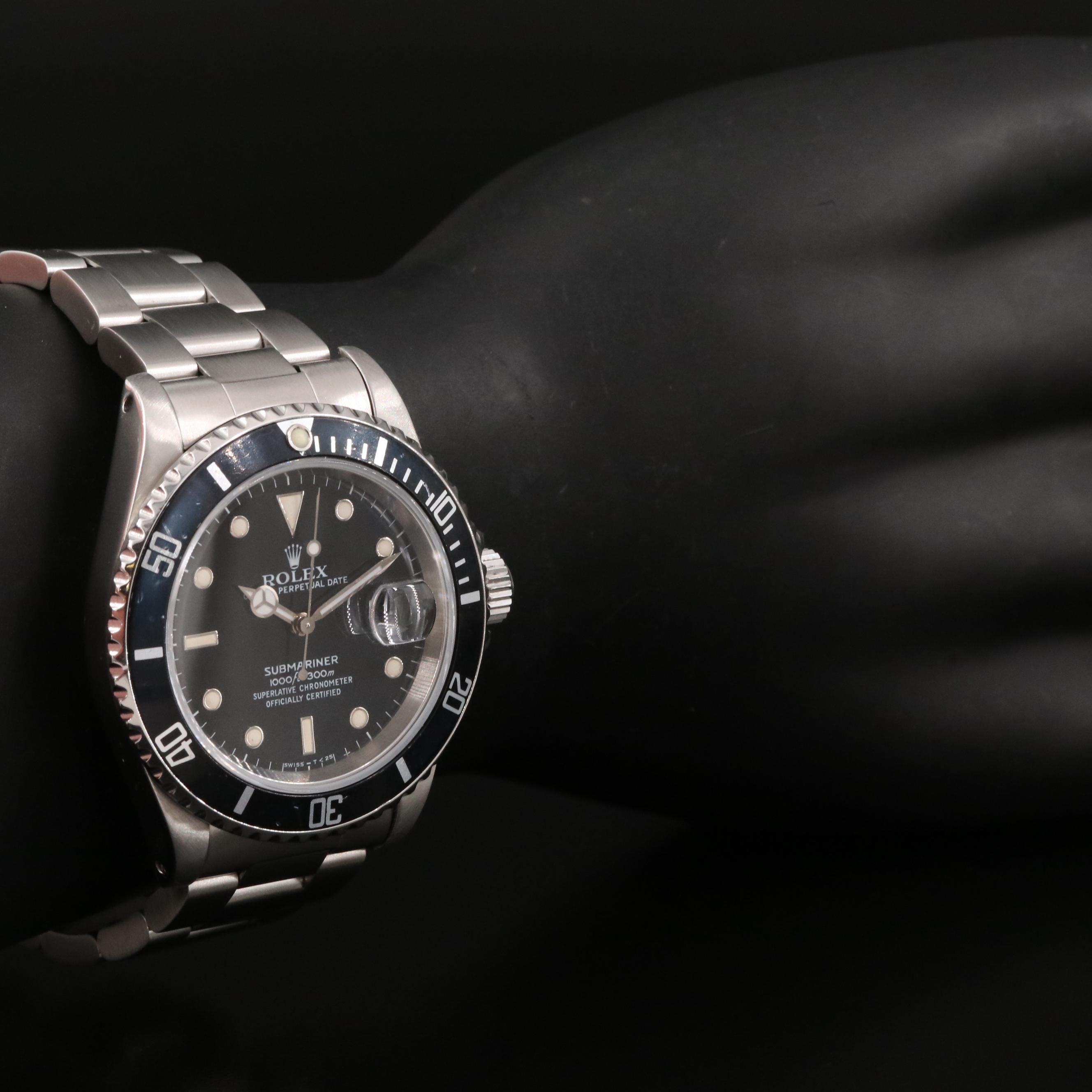 1996 Rolex Submariner Date Stainless Steel Watch