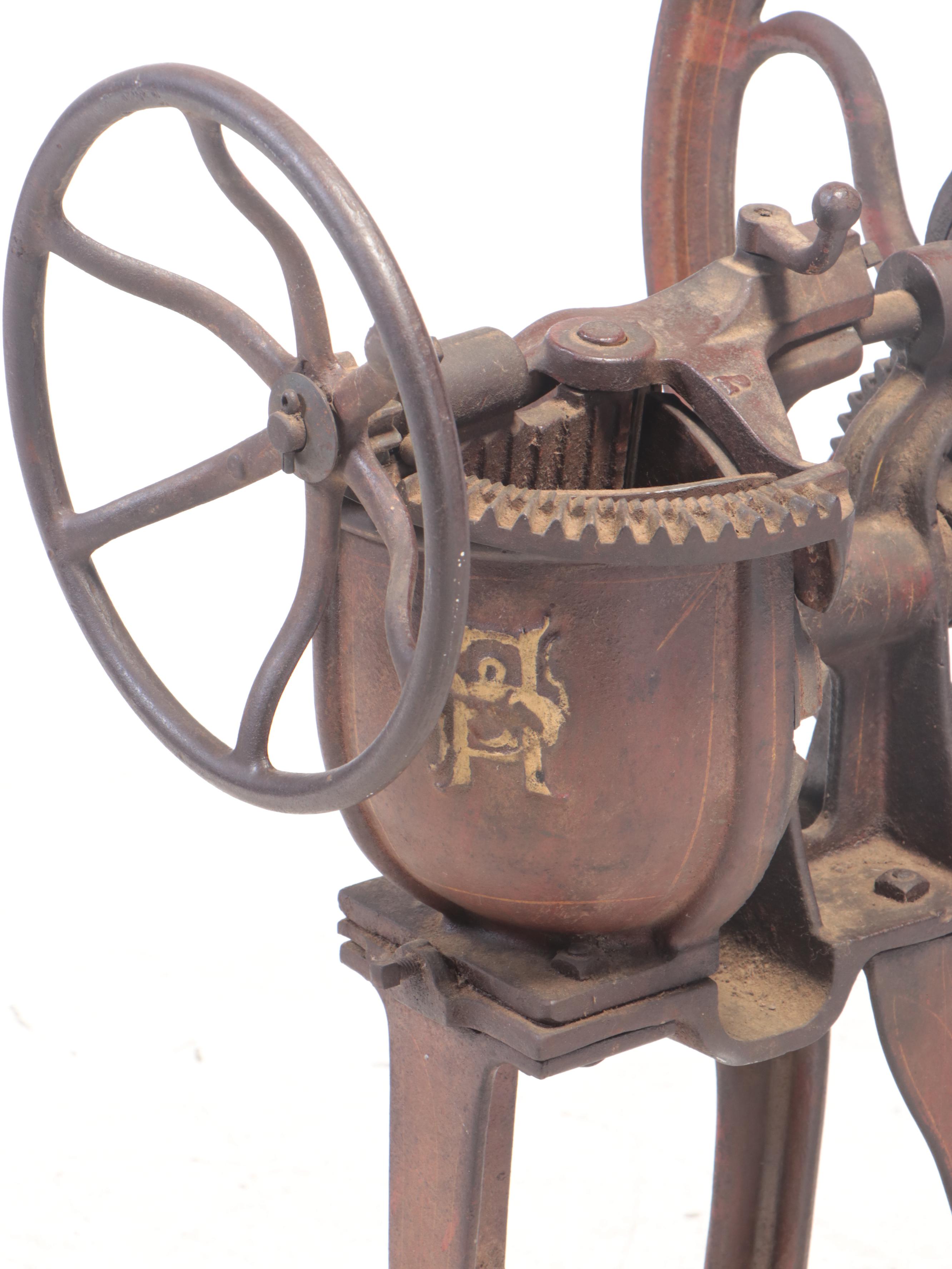 Humphrey & Sons Painted Cast Iron Bone Grinder, pat. 1901