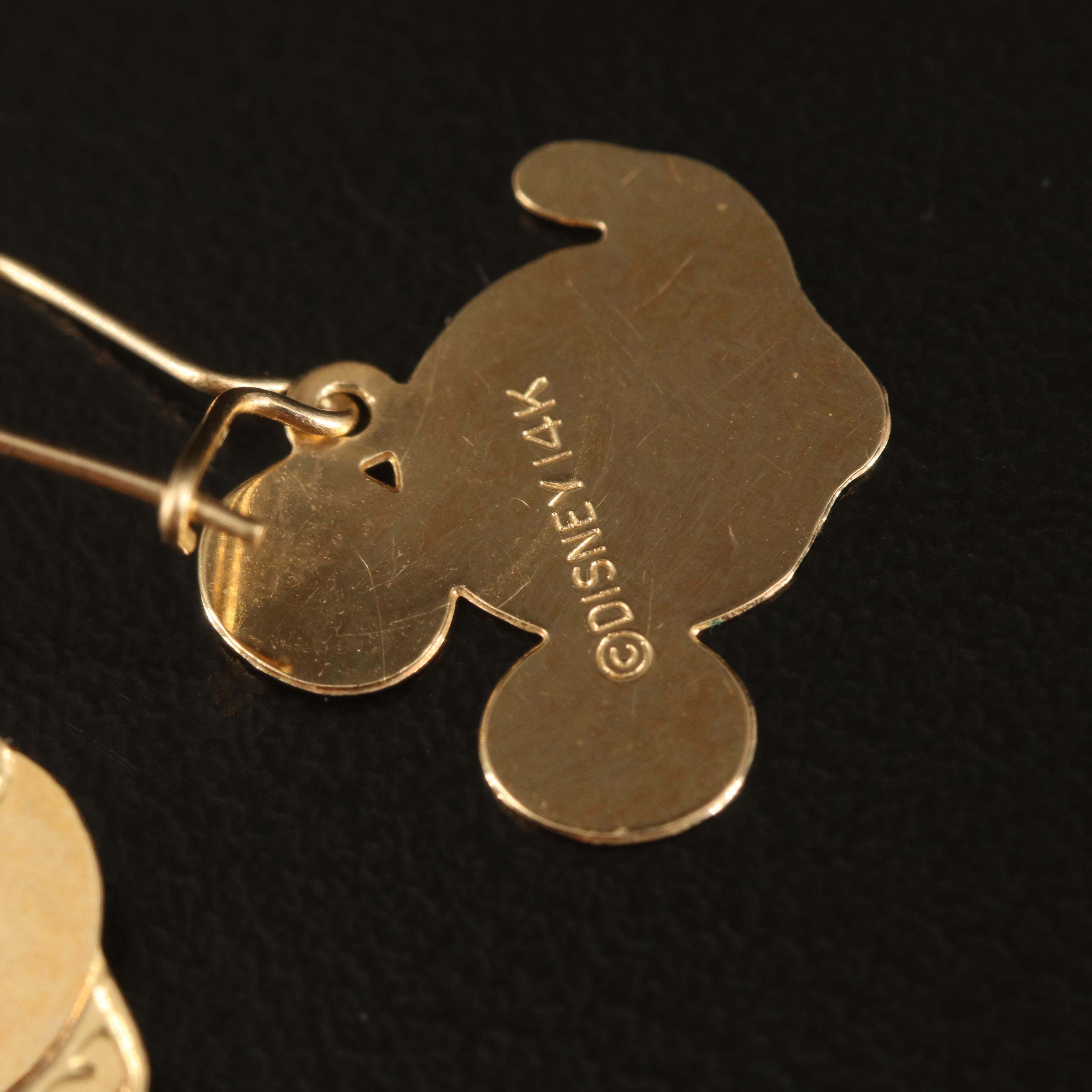 Disney 14K Mickey Mouse Earrings