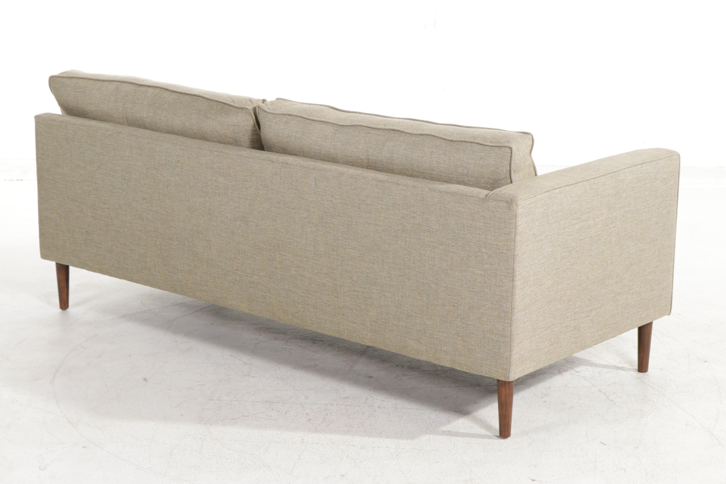 Elite Leather Company Mid Century Modern Style Two-Piece Fabric Sectional Sofa