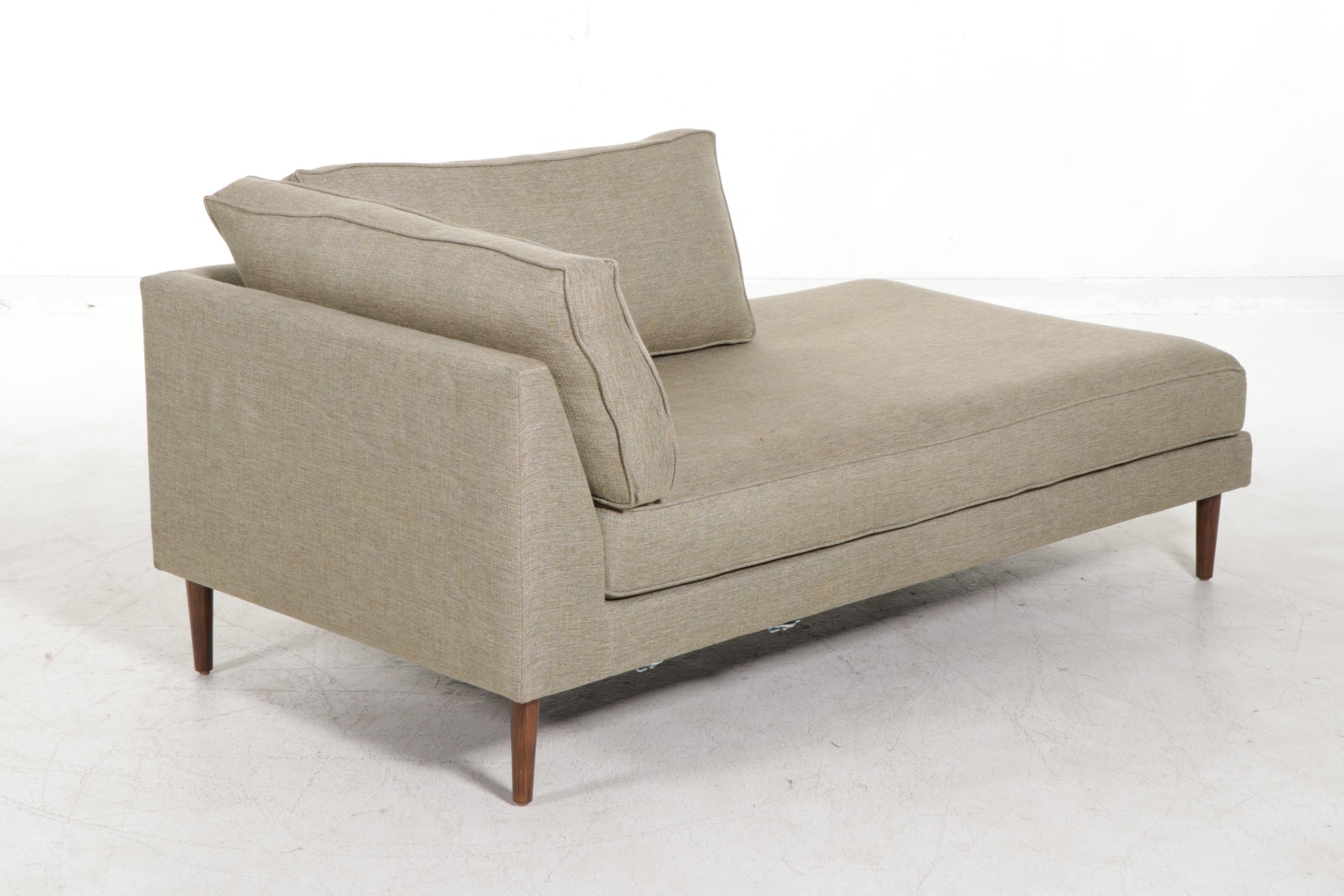 Elite Leather Company Mid Century Modern Style Two-Piece Fabric Sectional Sofa