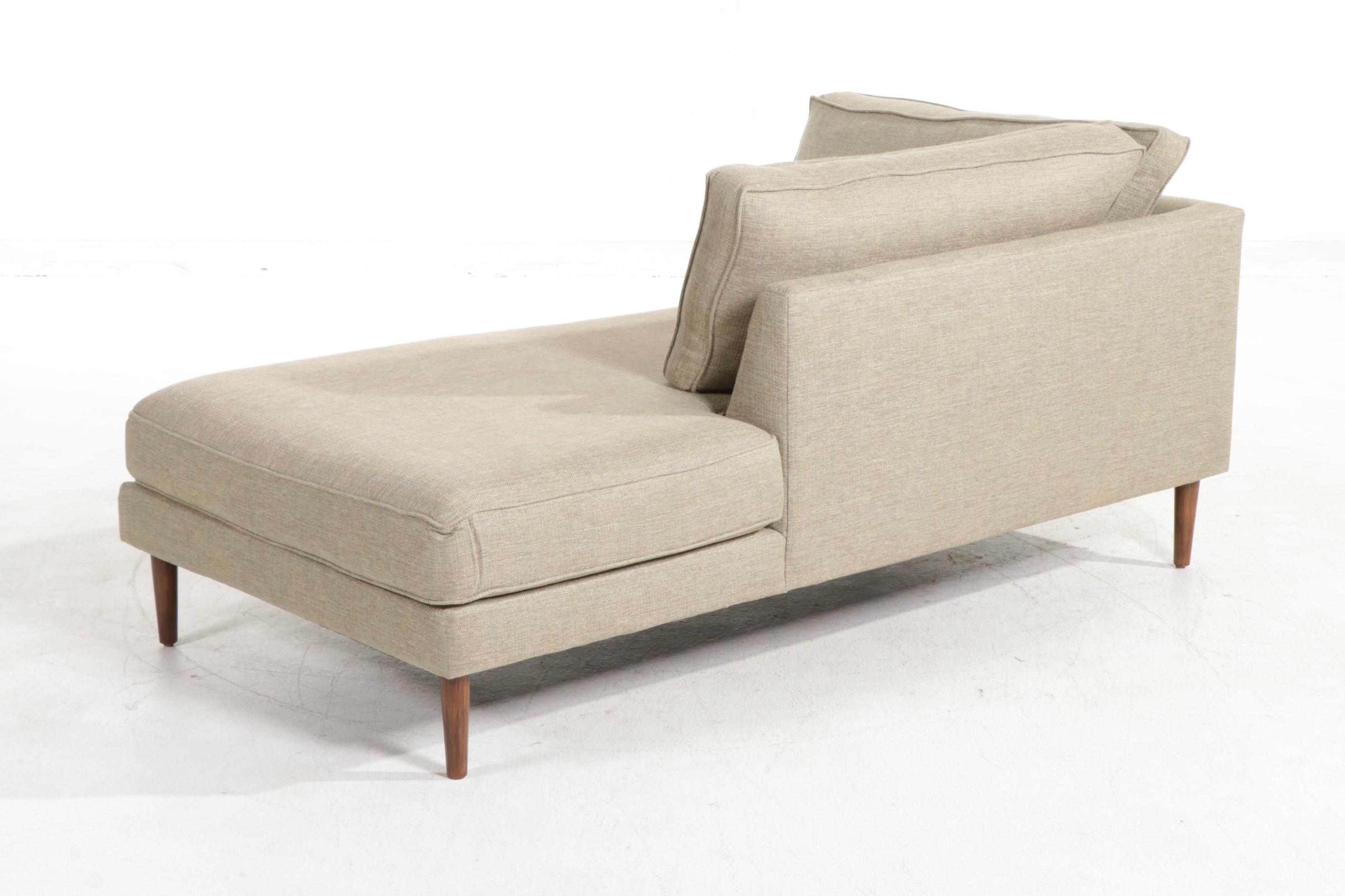 Elite Leather Company Mid Century Modern Style Two-Piece Fabric Sectional Sofa