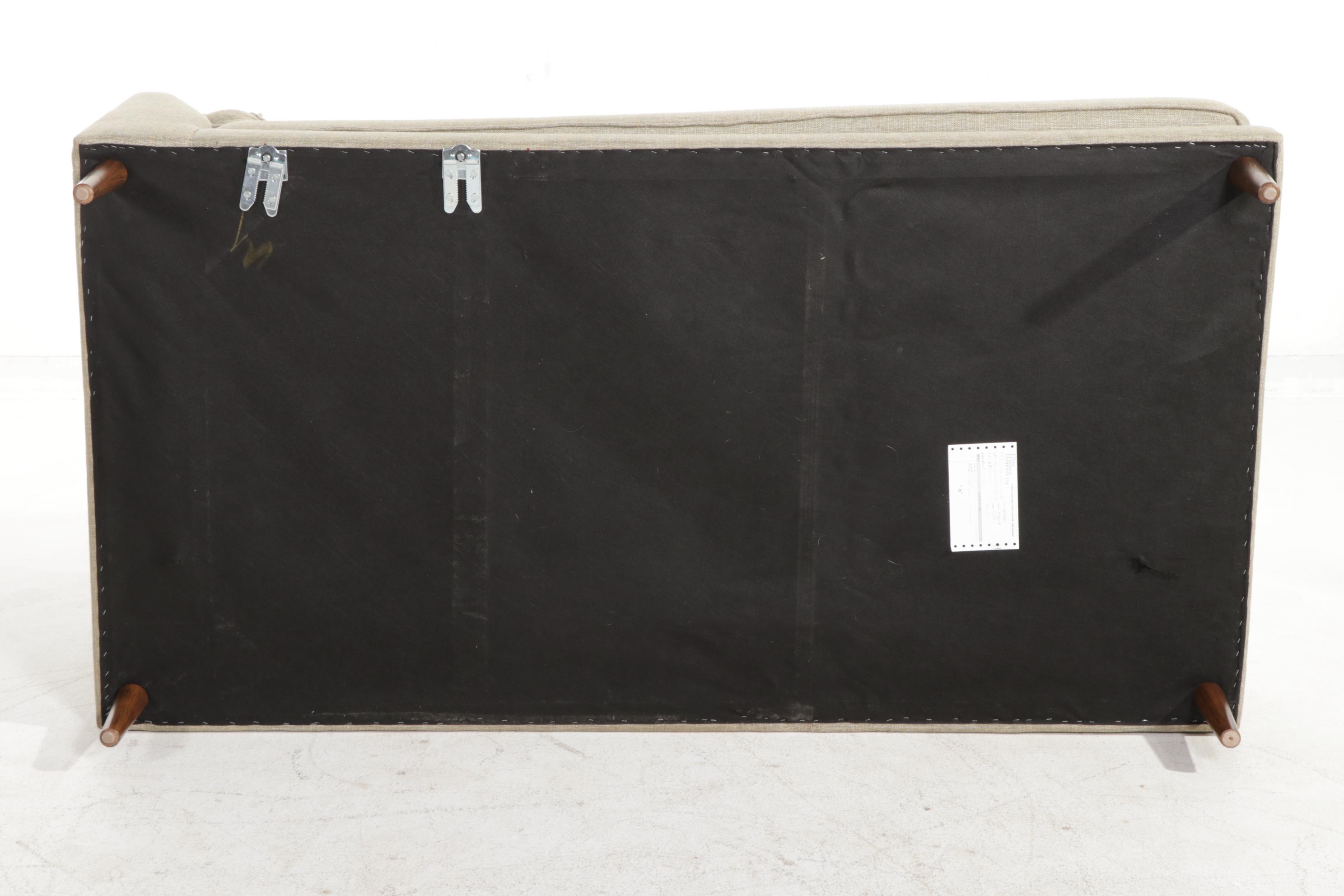 Elite Leather Company Mid Century Modern Style Two-Piece Fabric Sectional Sofa