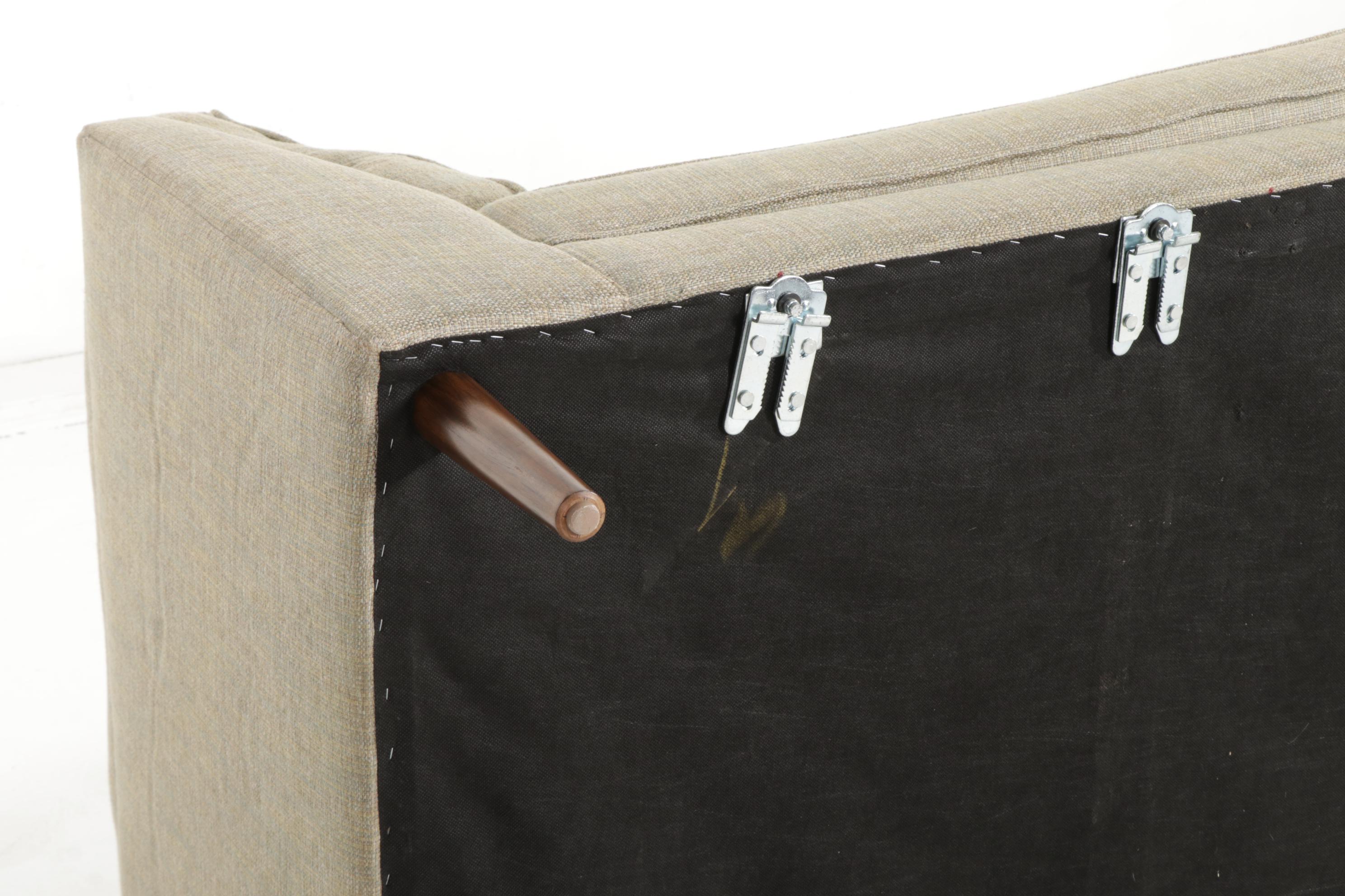 Elite Leather Company Mid Century Modern Style Two-Piece Fabric Sectional Sofa