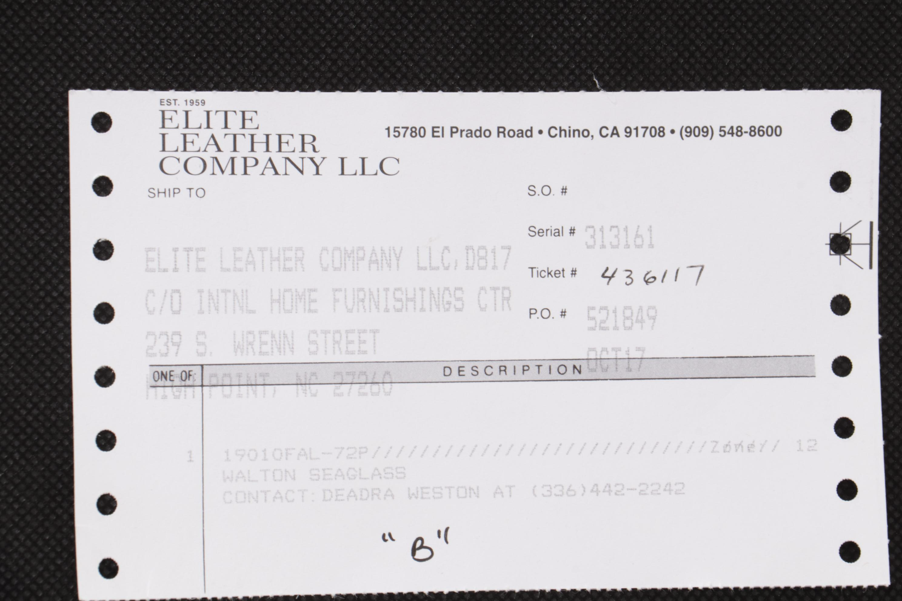 Elite Leather Company Mid Century Modern Style Two-Piece Fabric Sectional Sofa