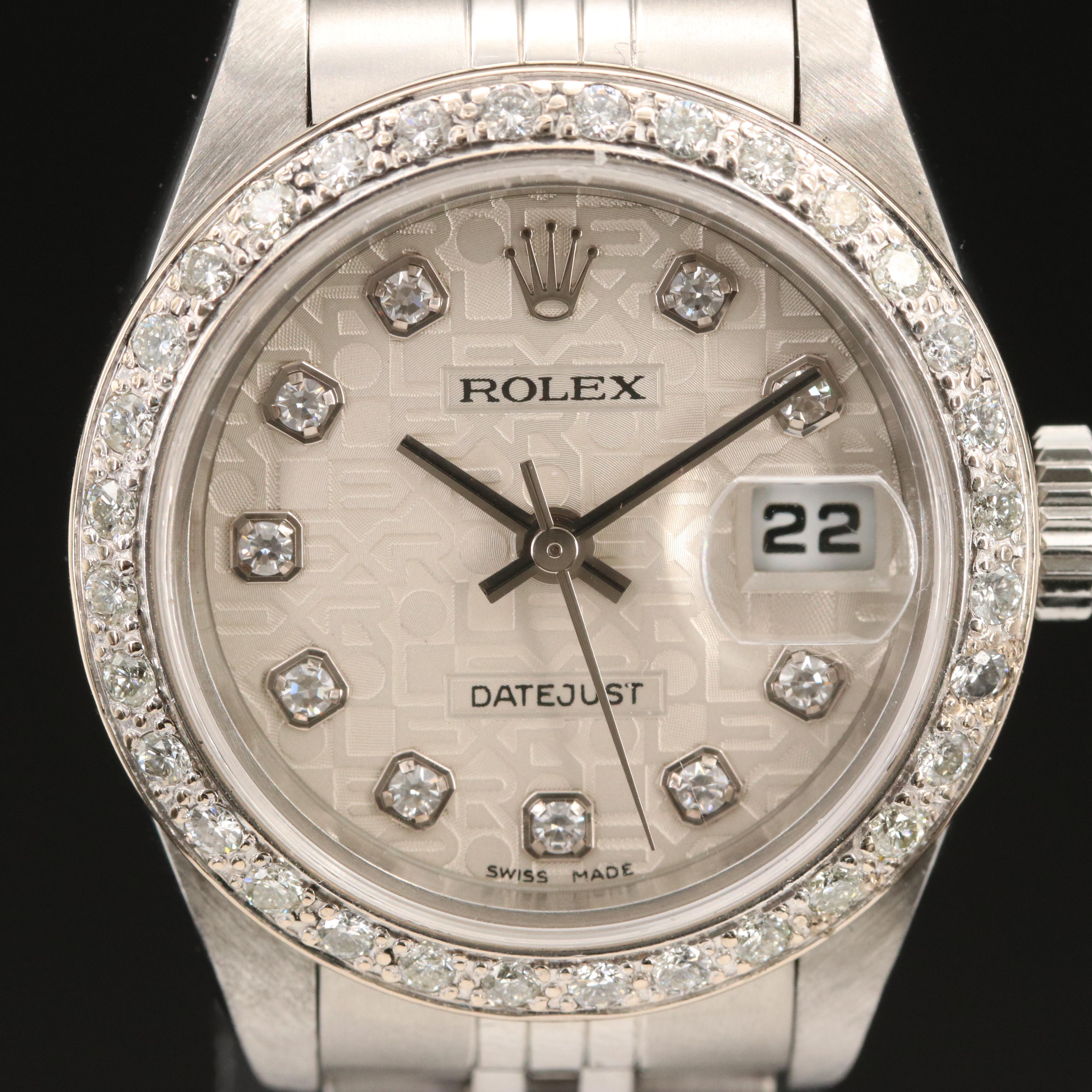 2004 Rolex Datejust Jubilee Diamond Dial and Bezel Watch